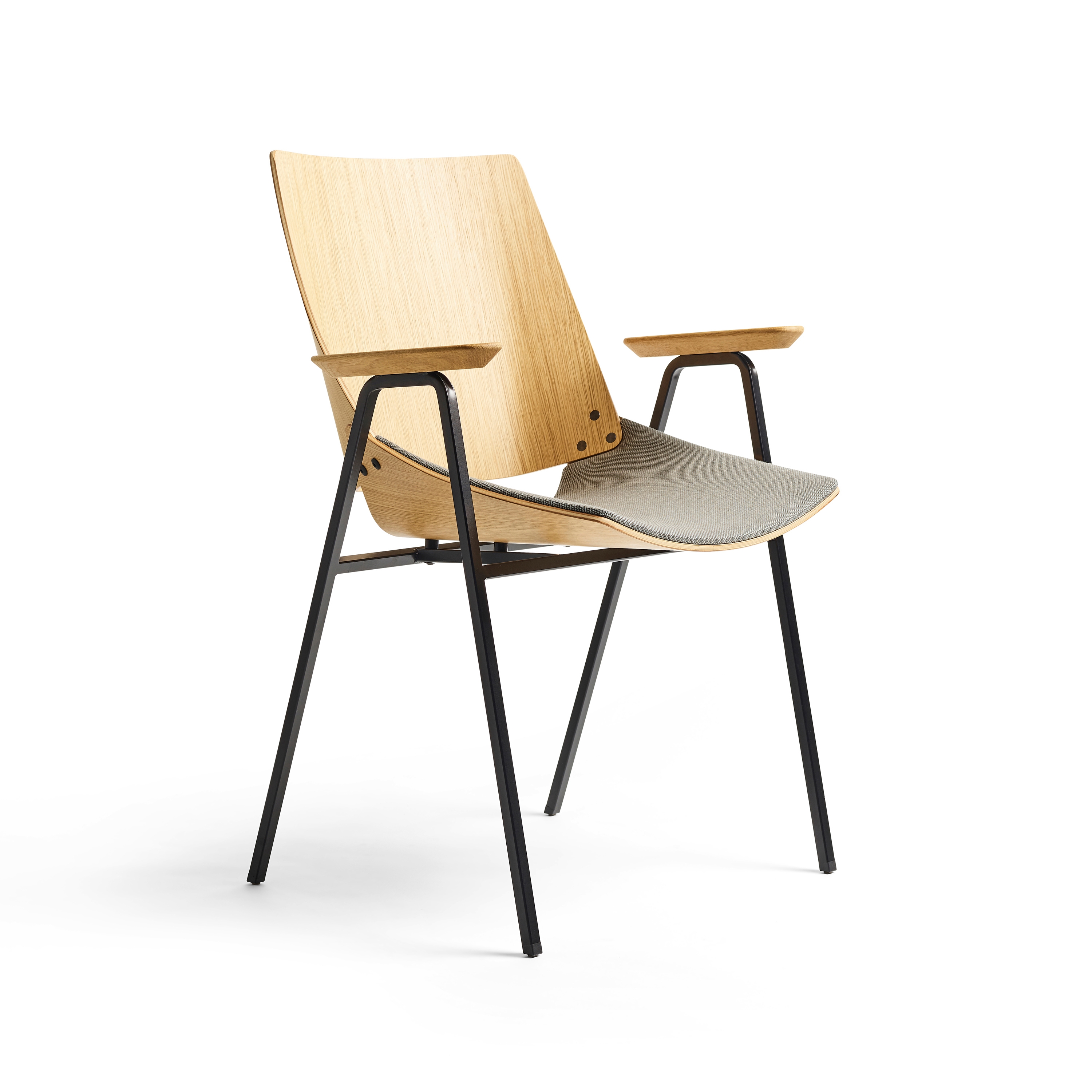 Shell Armchair Seat upholstery, Natural Oak