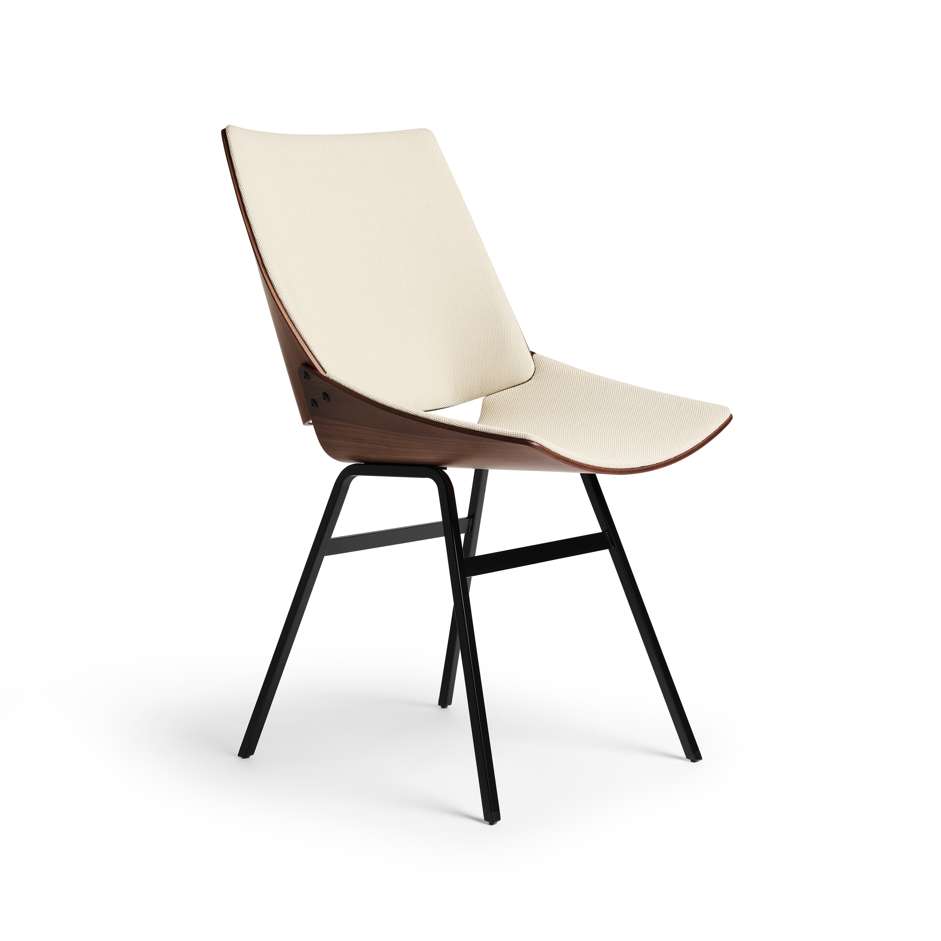 Shell Chair Seat and back upholstery, Natural Walnut