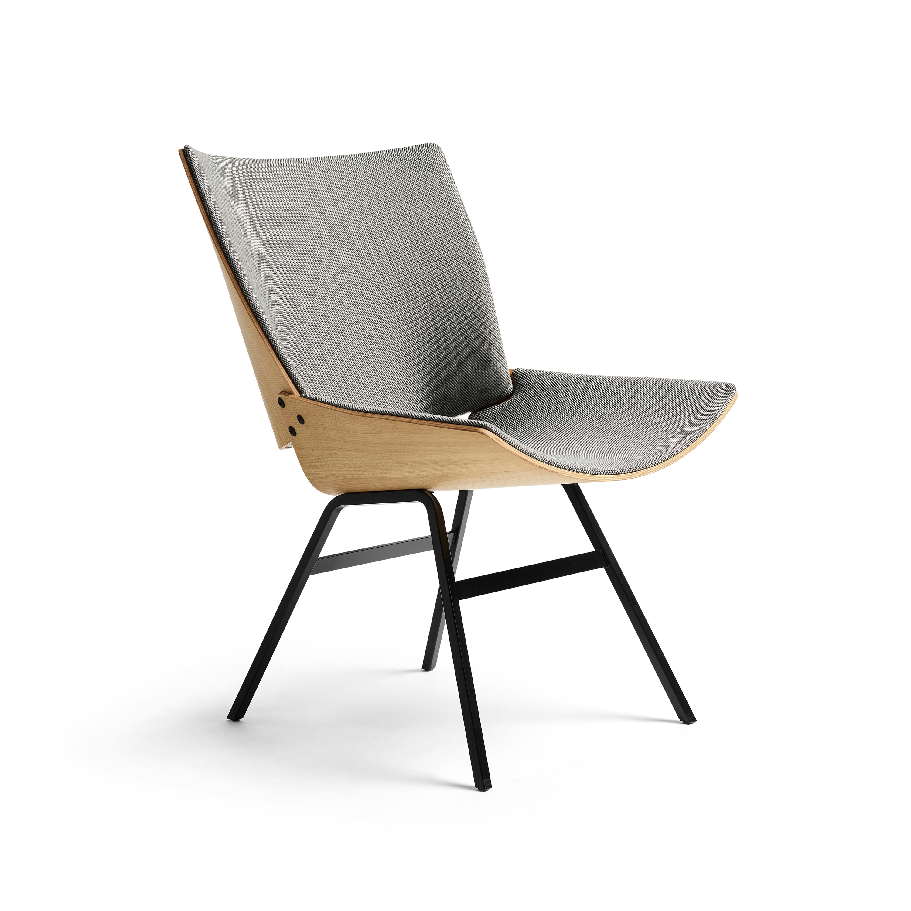 Shell Lounge Chair Seat and back upholstery, Natural Oak