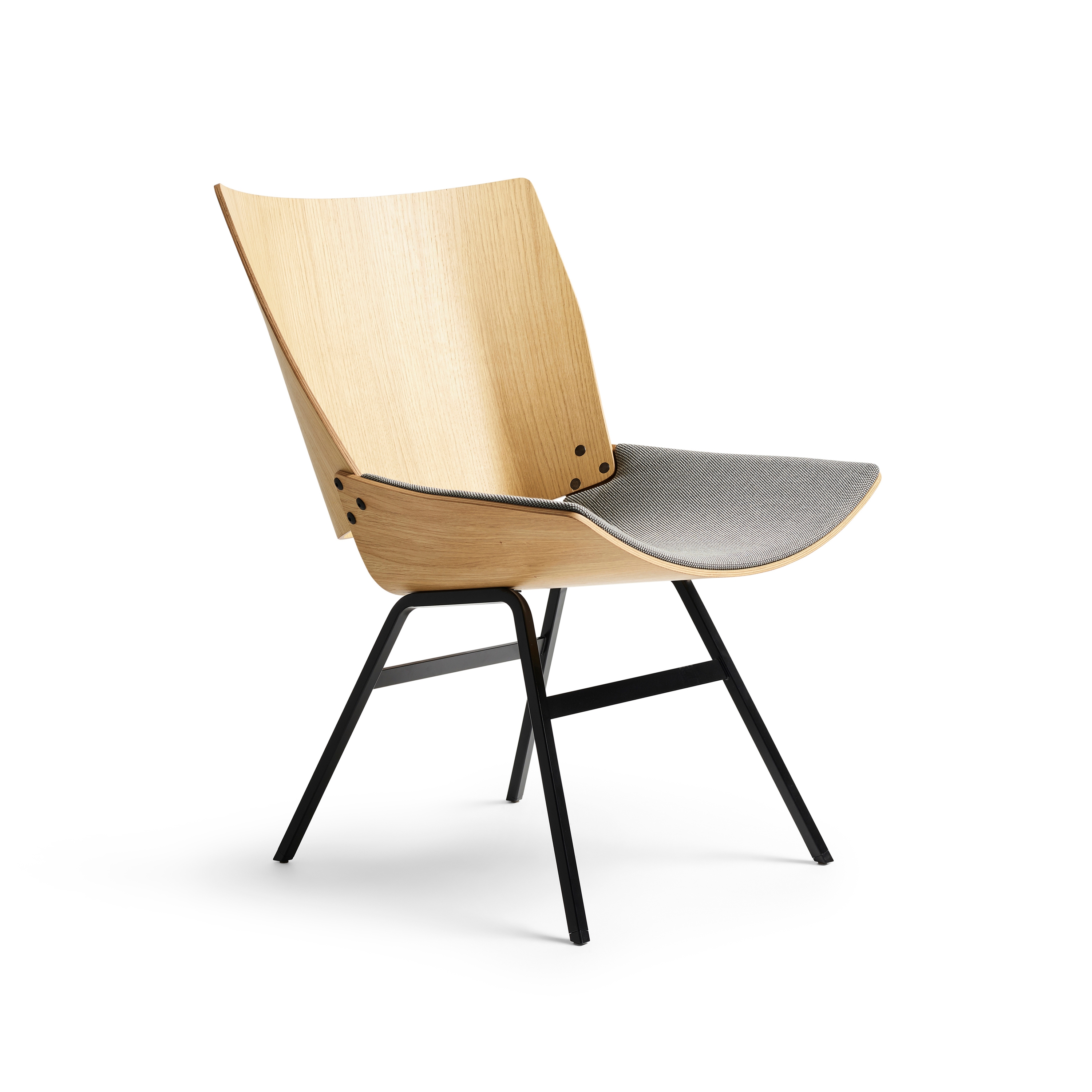 Shell Lounge Chair Seat upholstery, Natural Oak