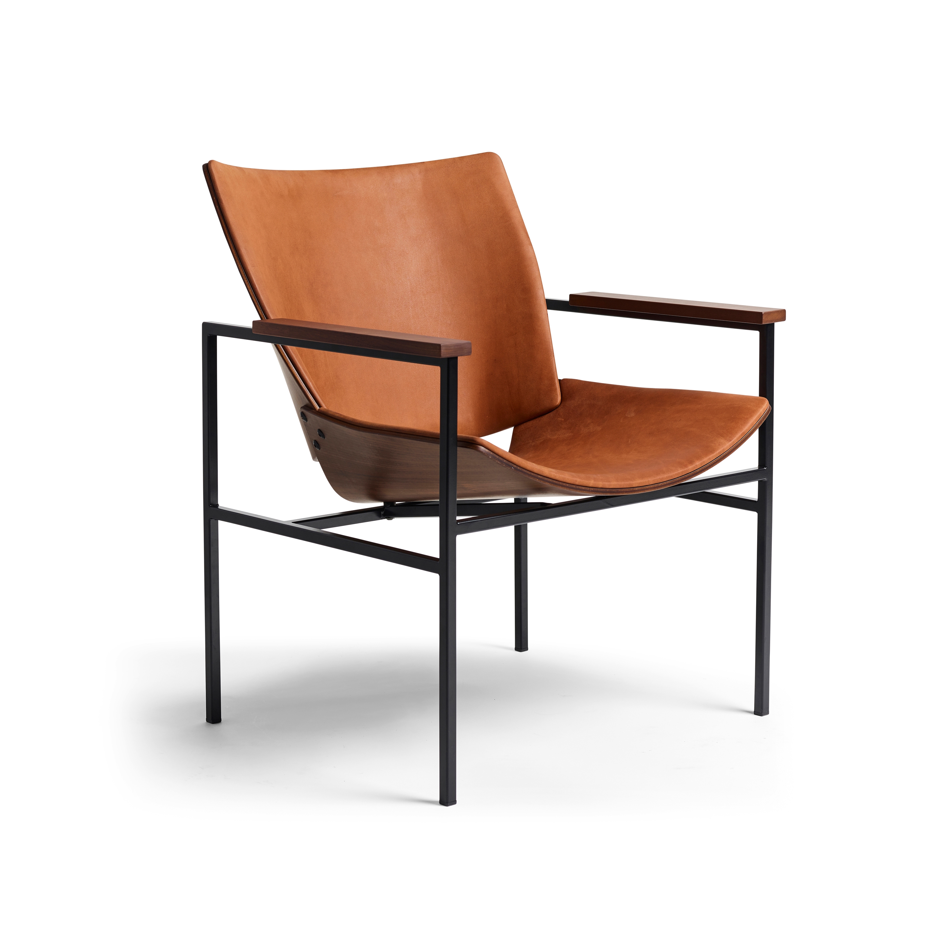 Display product Shell Lounge Square Seat and back Upholstery, Black Oak from manufacturer Rex Kralj