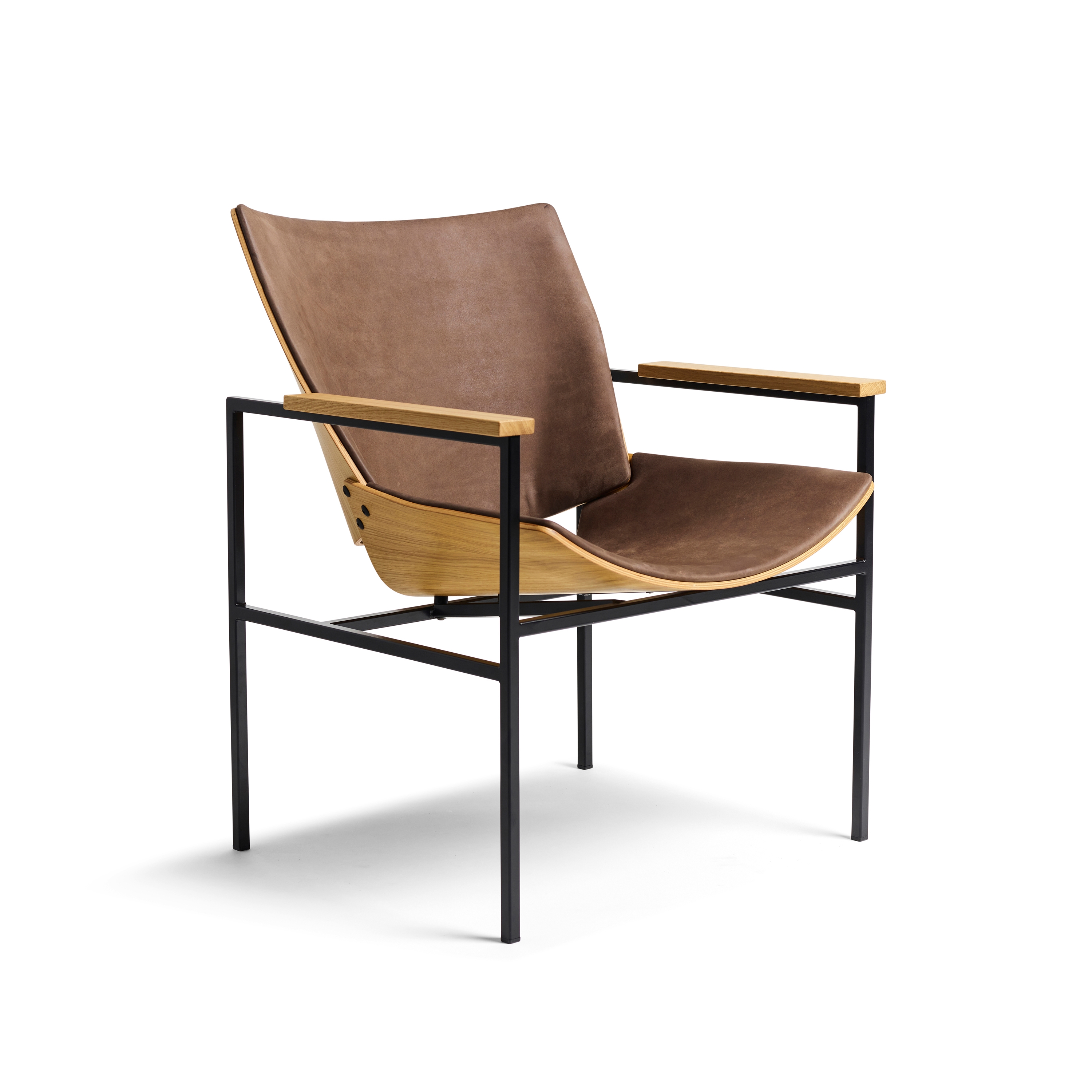 Shell Lounge Square Seat and back Upholstery, Natural Oak