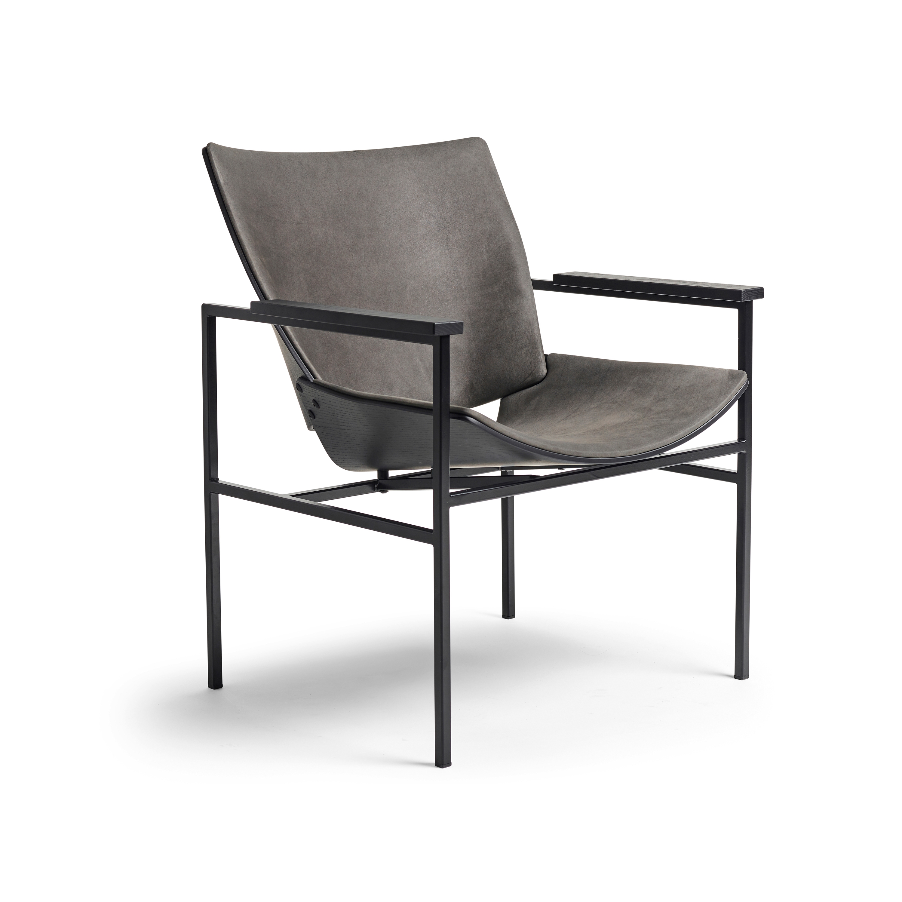 Shell Lounge Square Seat and back Upholstery, Natural Walnut