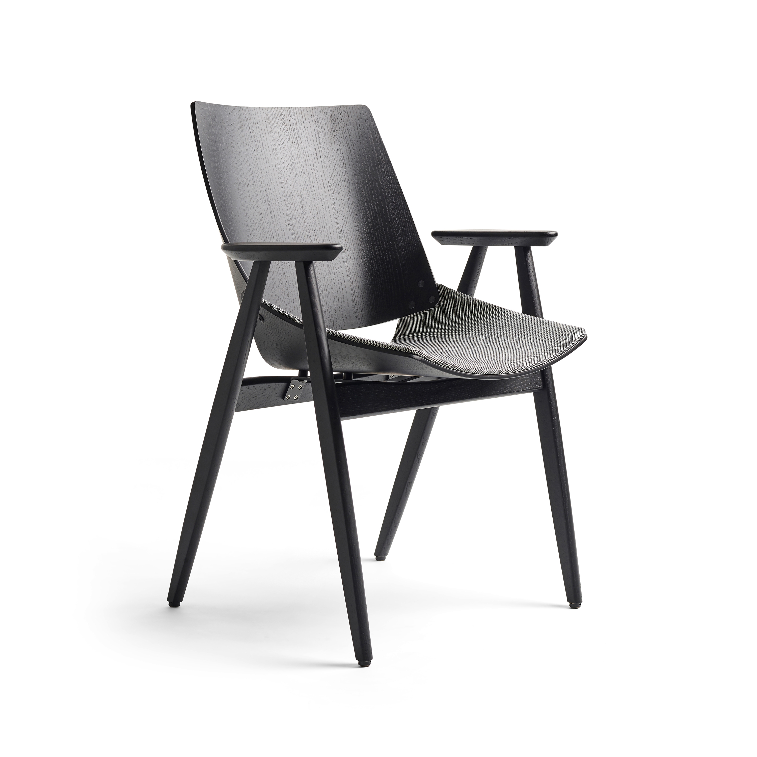 Afficher le produit Shell Wood Armchair Seat upholstery, Black Oak du fabricant Rex Kralj