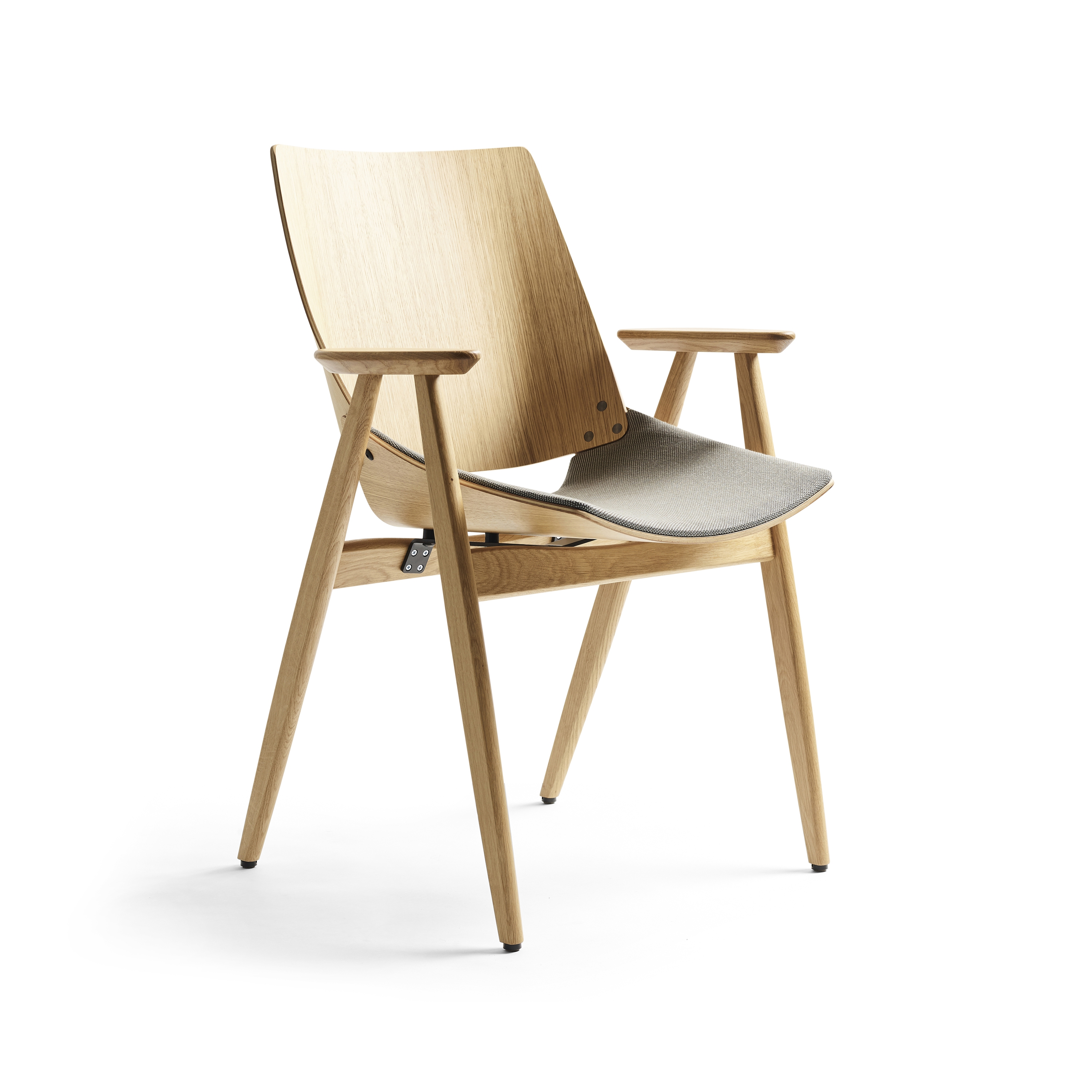 Shell Wood Armchair Seat upholstery, Natural Oak