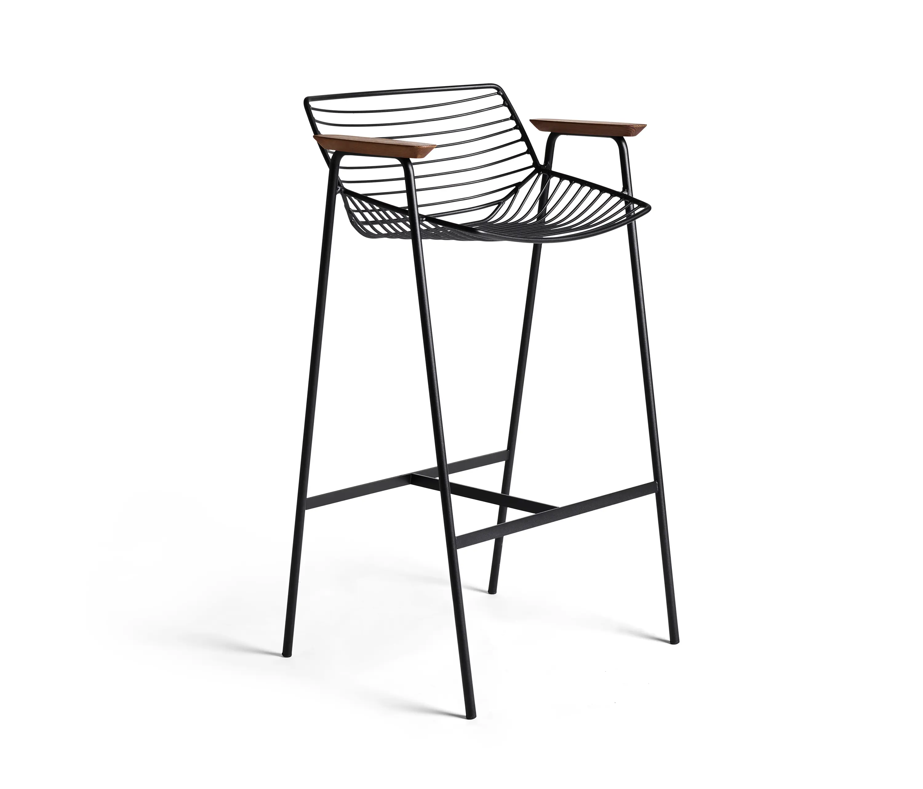 Rex Kralj - Zelo Barchair High, Matt Black Powdercoat