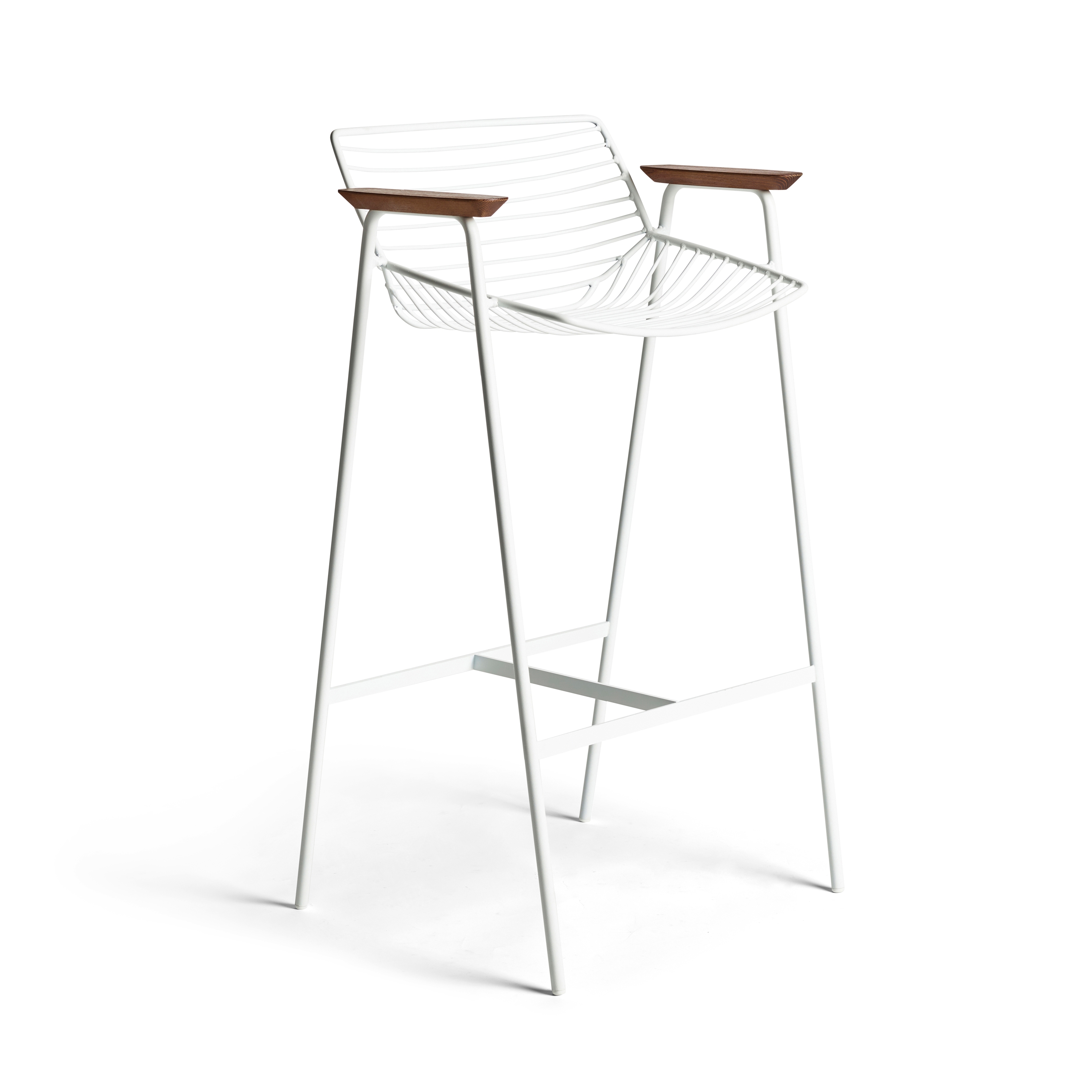 Zelo Barchair High, Matt White Powdercoat