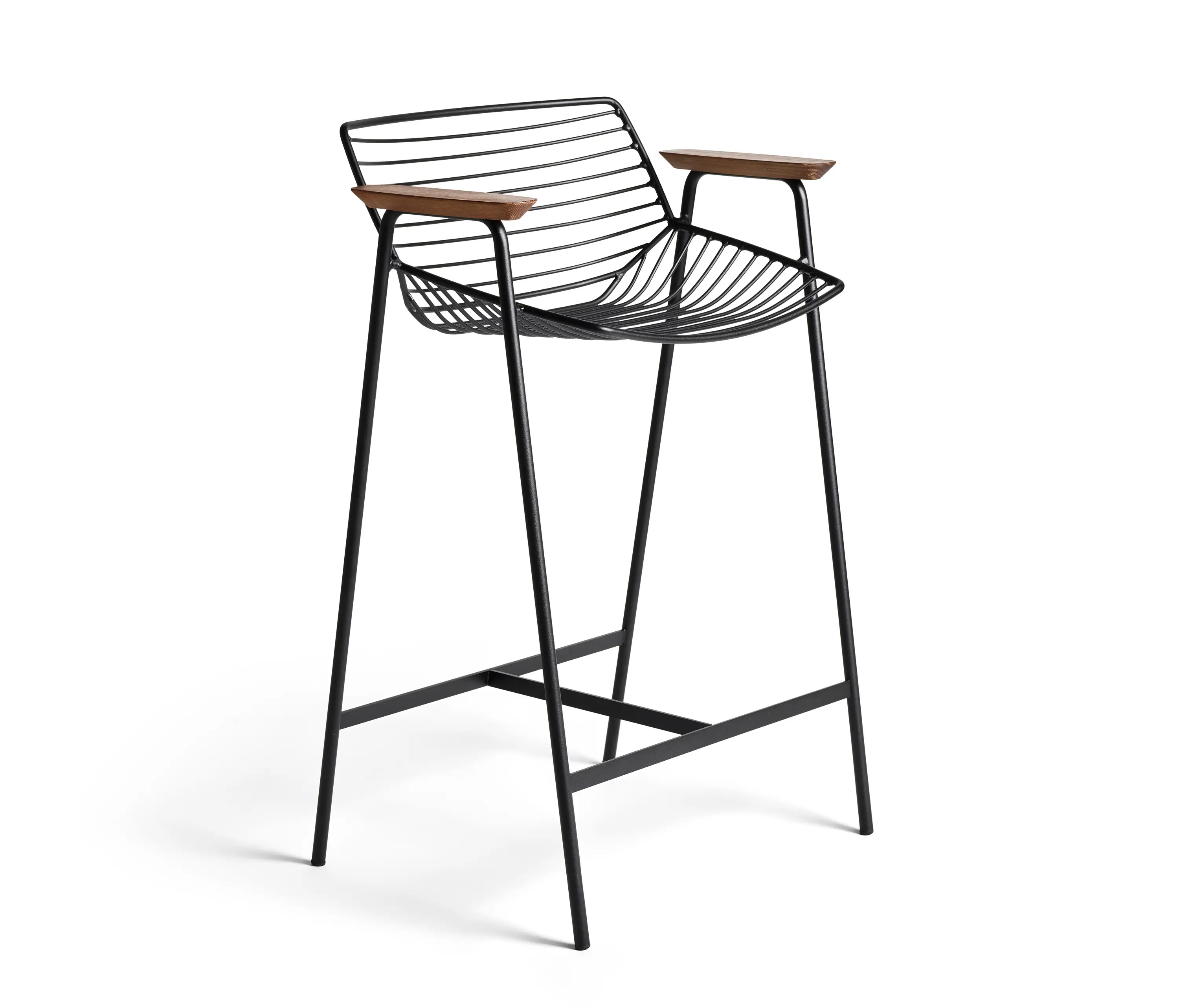 Rex Kralj - Zelo Barchair Low, Matt Black Powdercoat