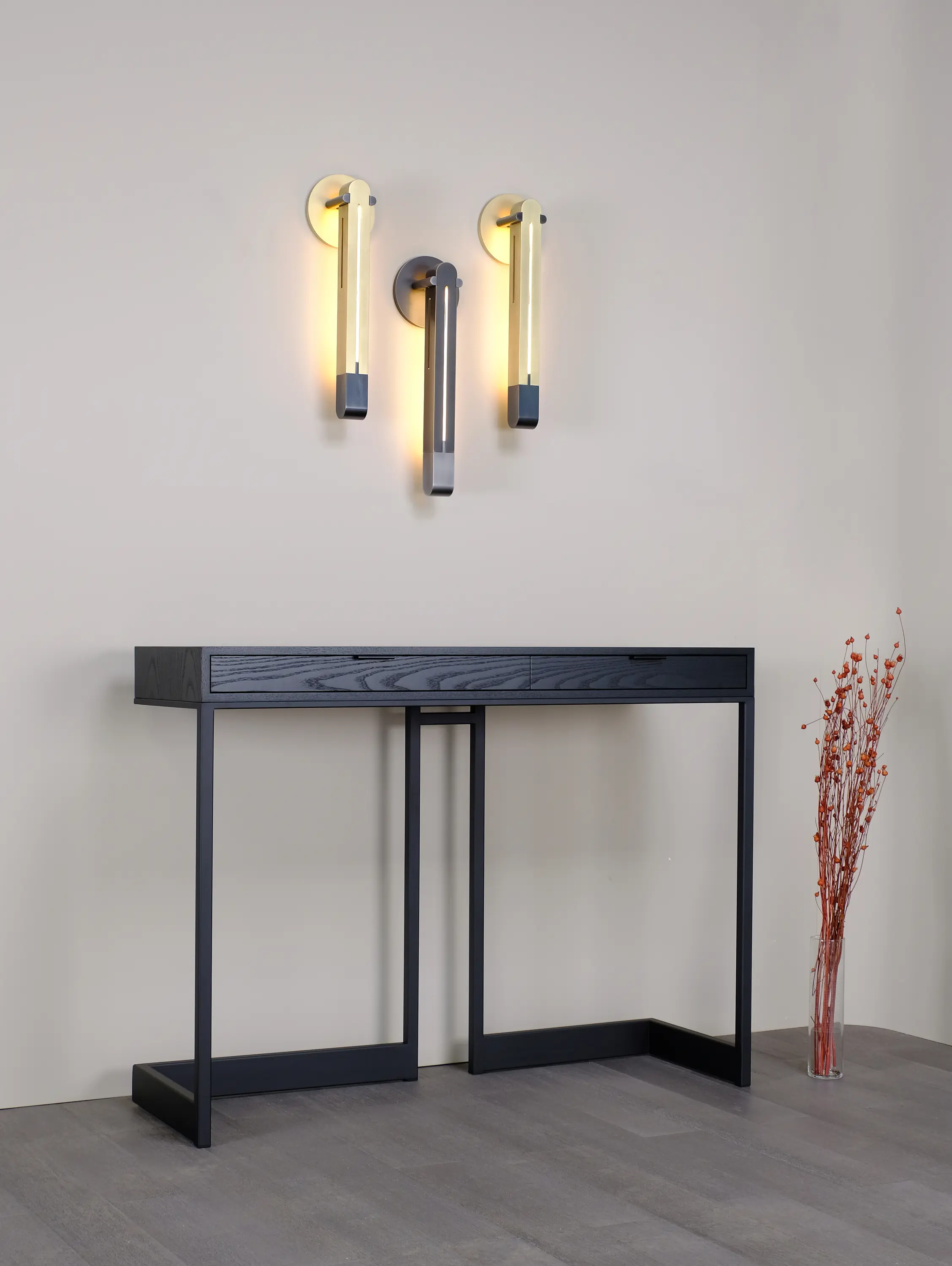 Skram - wishbone 2-drawer high table