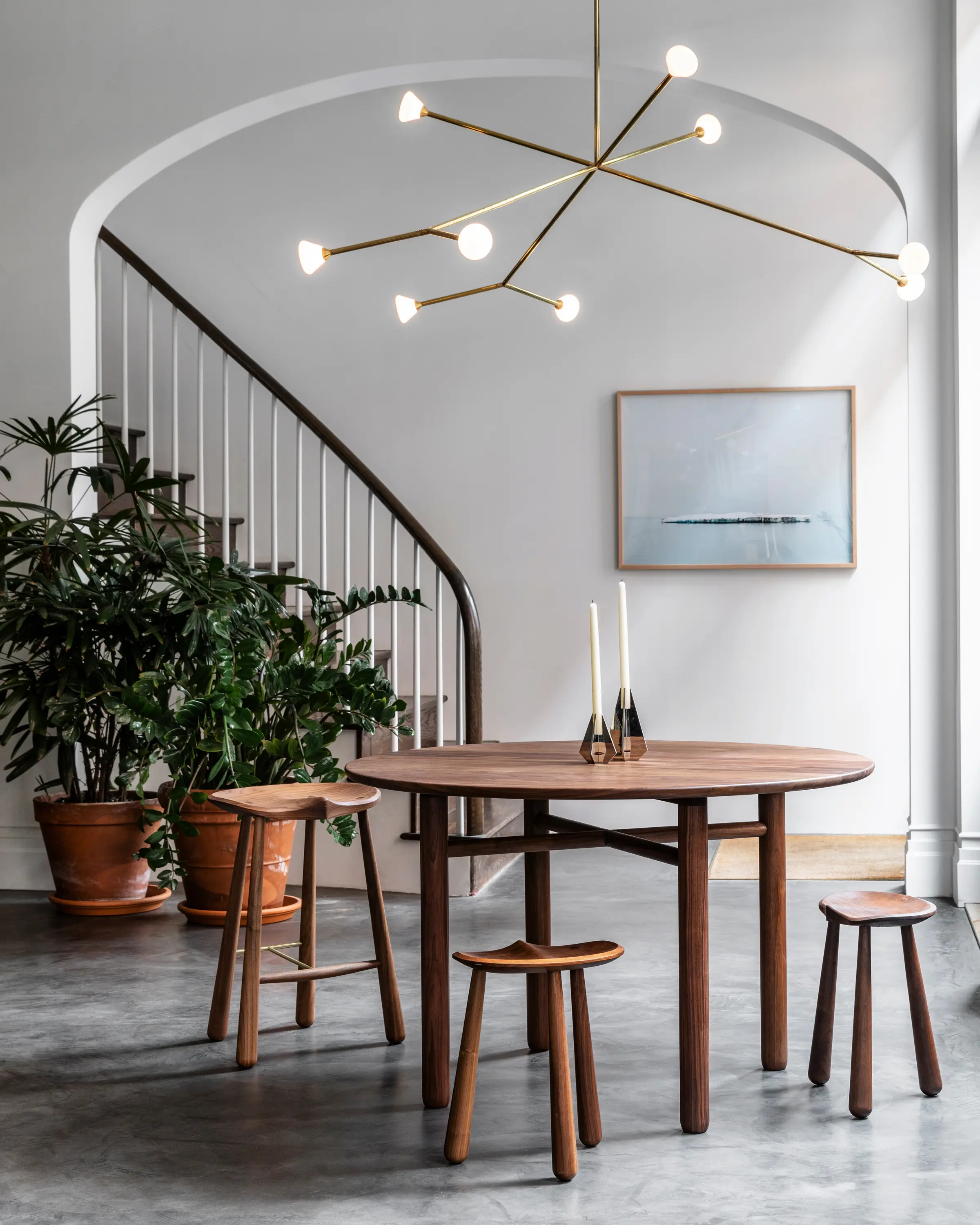 Roll & Hill - Cross Bar Table (Hard Maple)