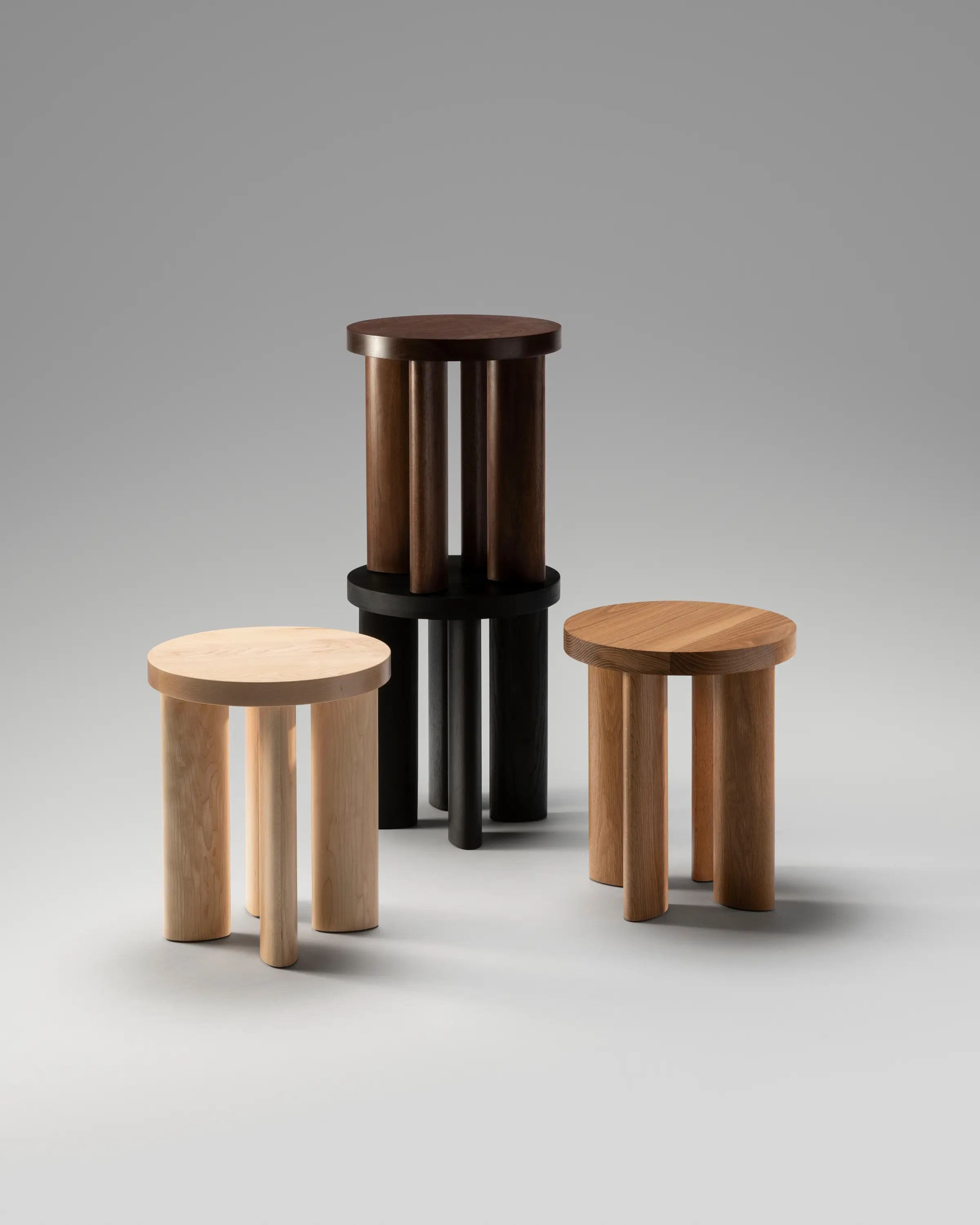 Roll & Hill - Orbit Stool (Black Walnut)