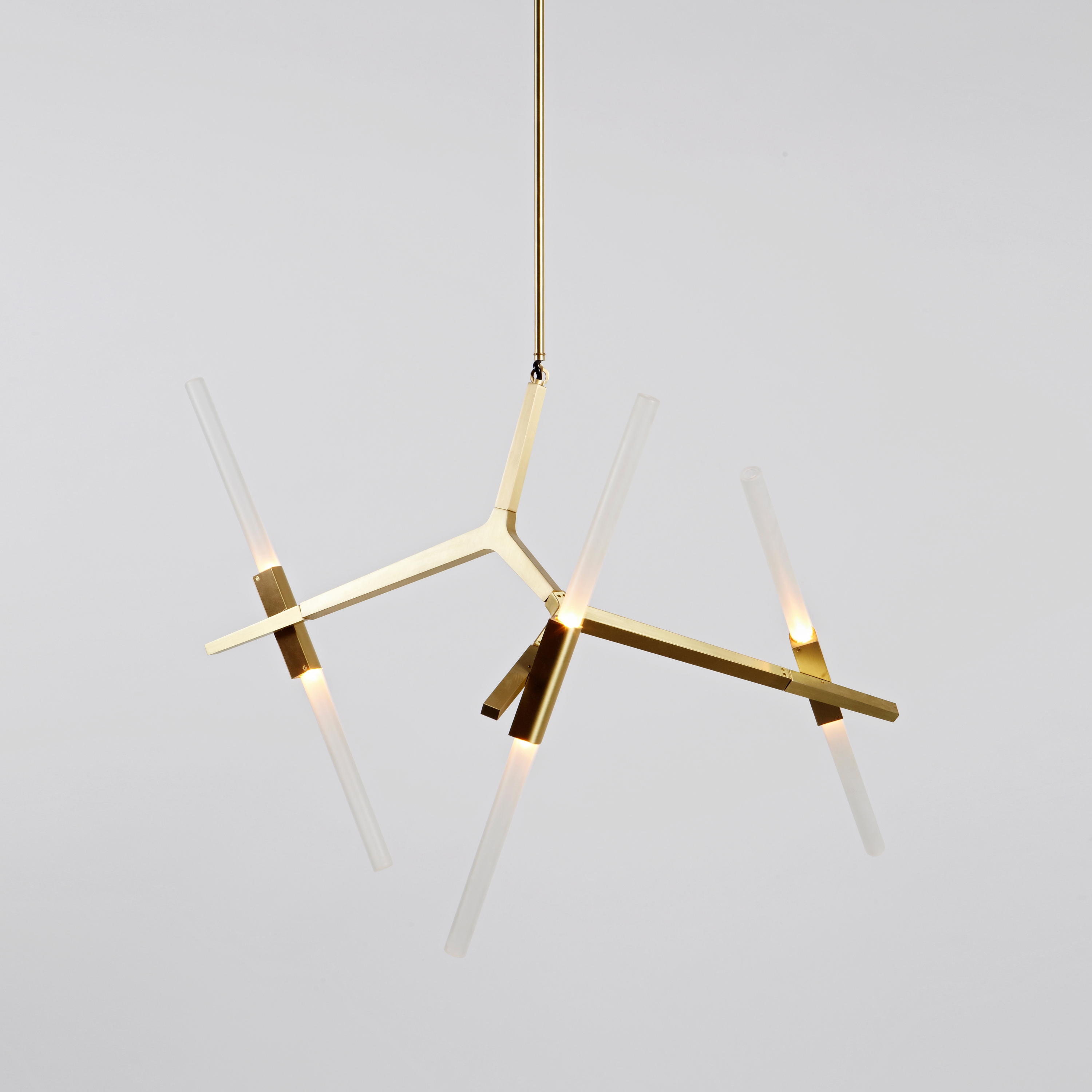 Display product Agnes Chandelier - 6 Lights
 (Brass) from manufacturer Roll & Hill