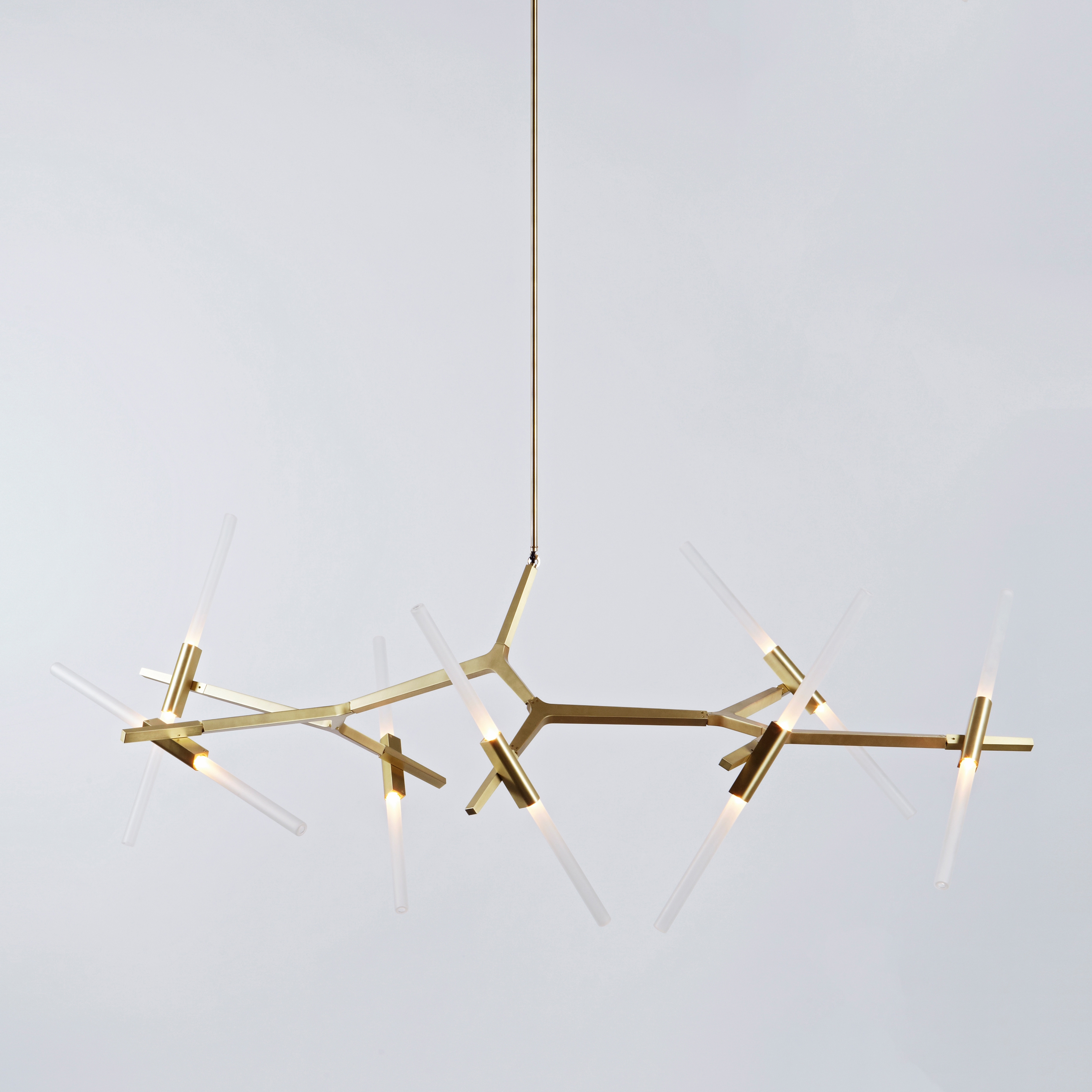 Display product Agnes Chandelier - 14 Lights (Brass) from manufacturer Roll & Hill