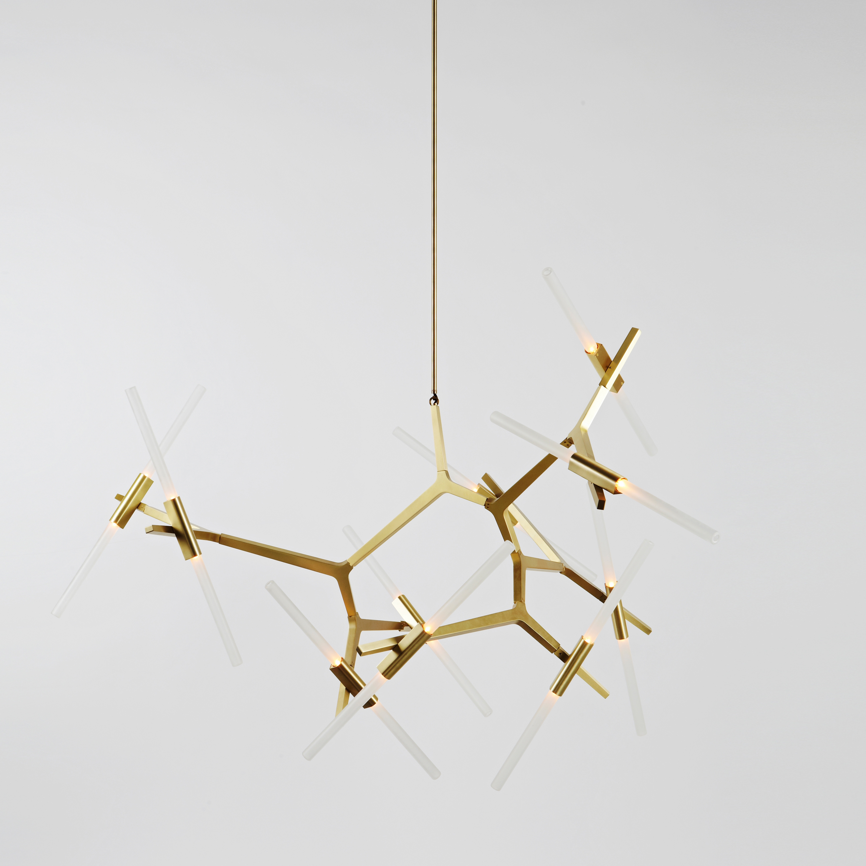 Display product Agnes Chandelier - 20 Lights (Brass) from manufacturer Roll & Hill