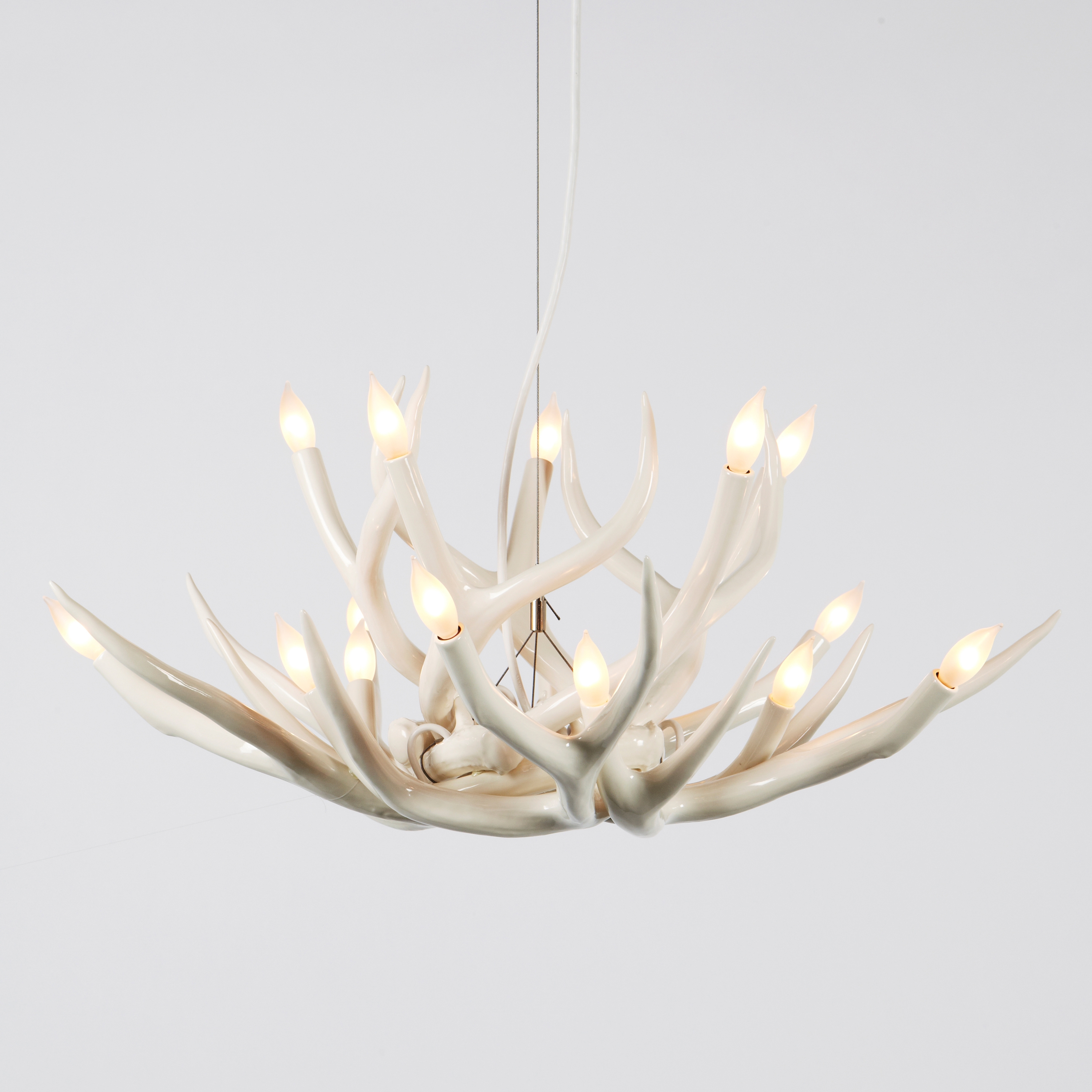 Display product Superordinate Antler Chandelier - 10 Antlers (White) from manufacturer Roll & Hill