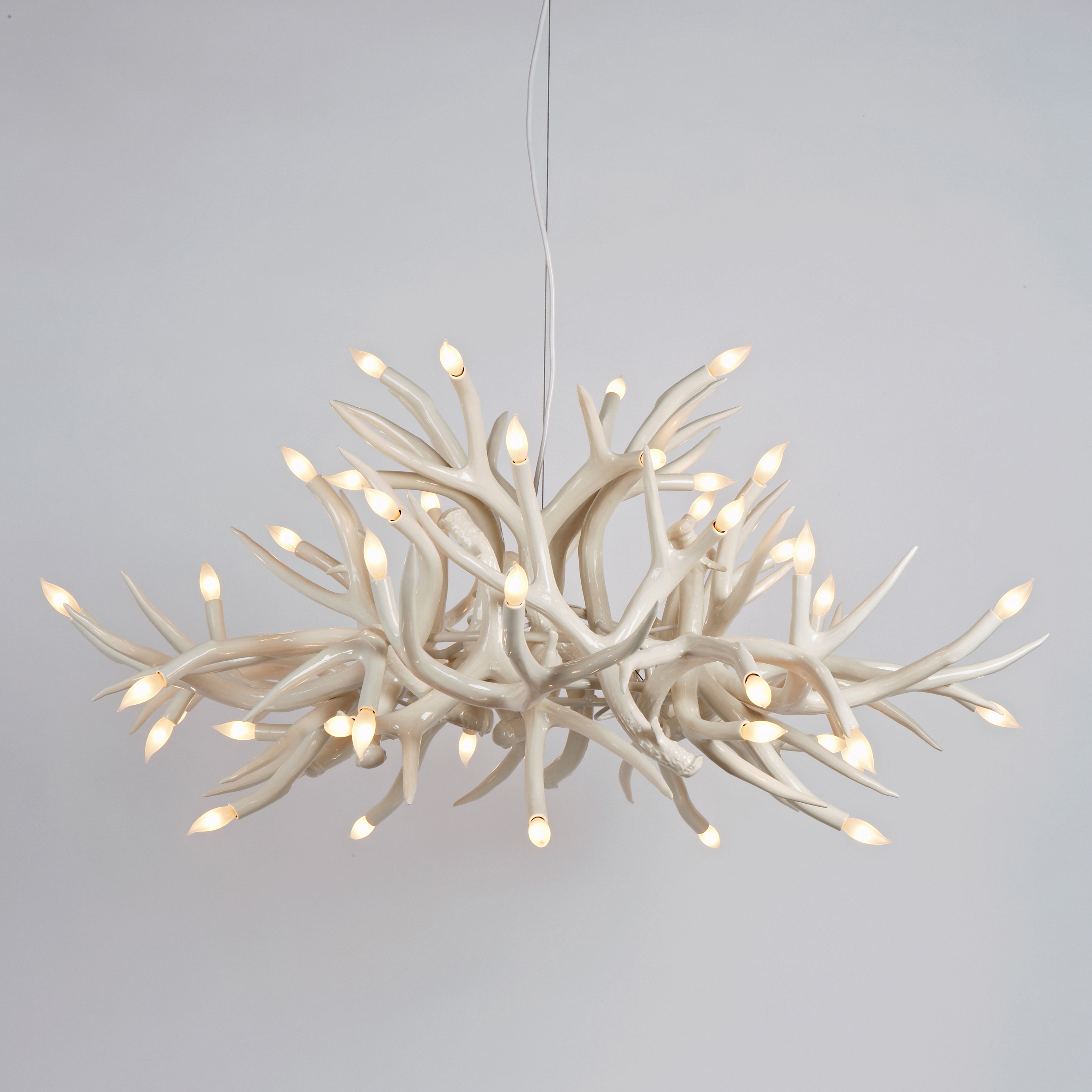 Display product Superordinate Antler Chandelier - 24 Antlers (White) from manufacturer Roll & Hill