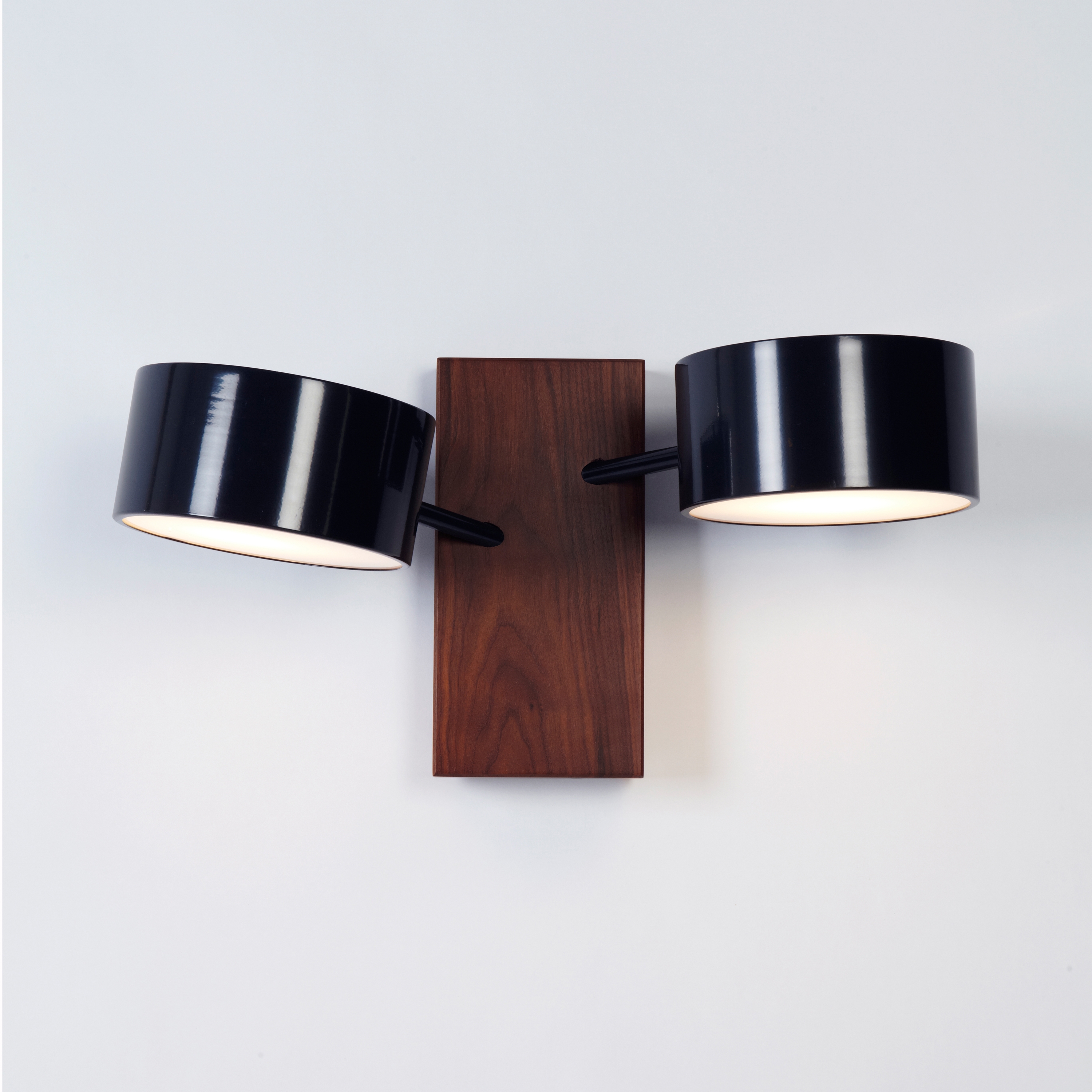 Excel Double Sconce (Black/Walnut)