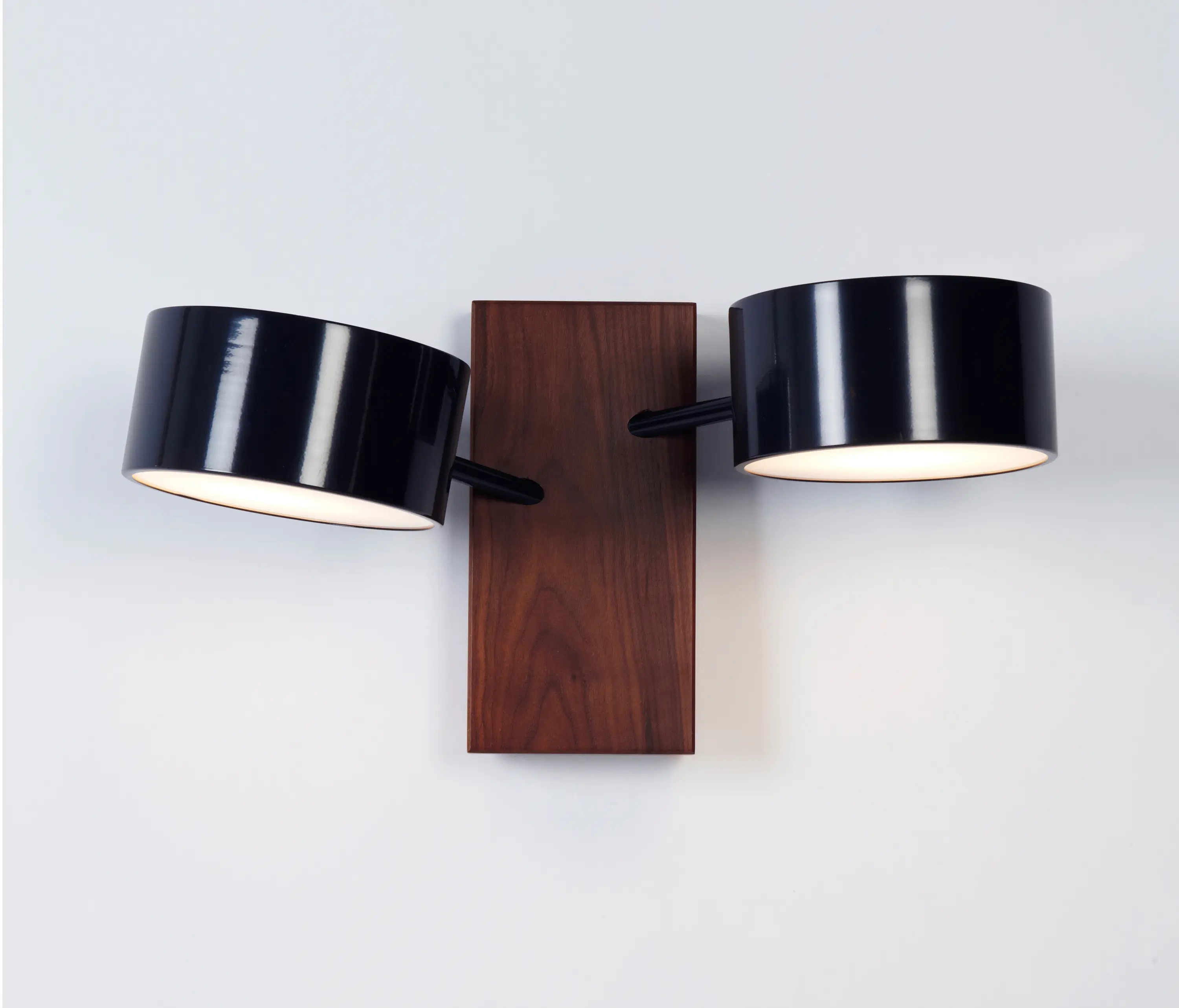 Roll & Hill - Excel Double Sconce (Black/Walnut)