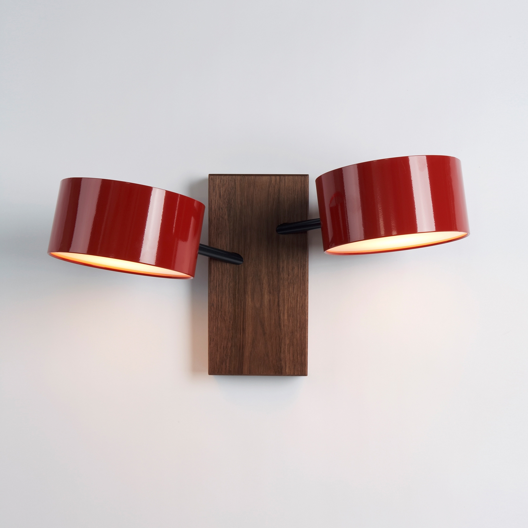 Excel Double Sconce (Red/Walnut)