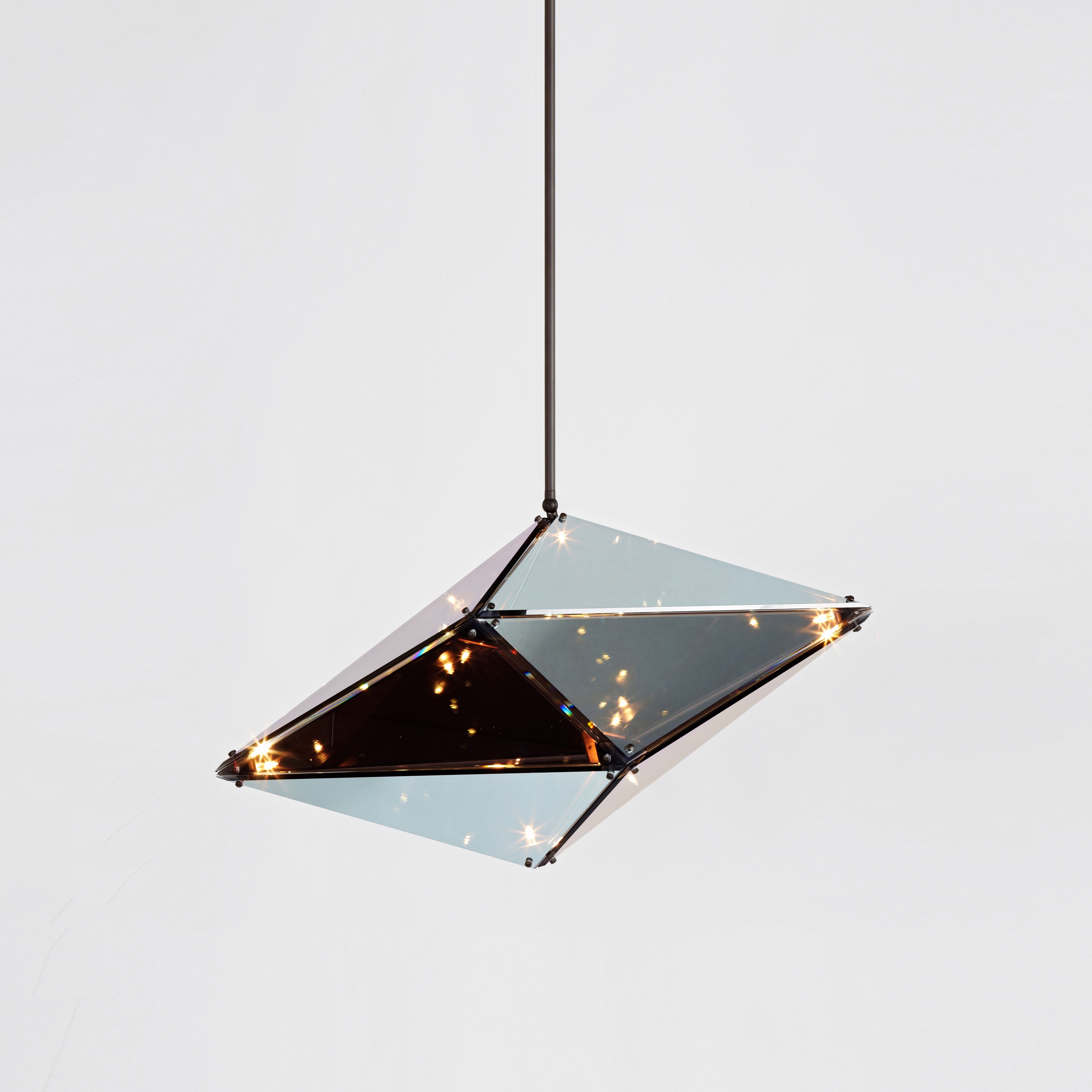 Display product Maxhedron 30 inches - Horizontal (Oil-rubbed bronze/Transparent mirror) from manufacturer Roll & Hill