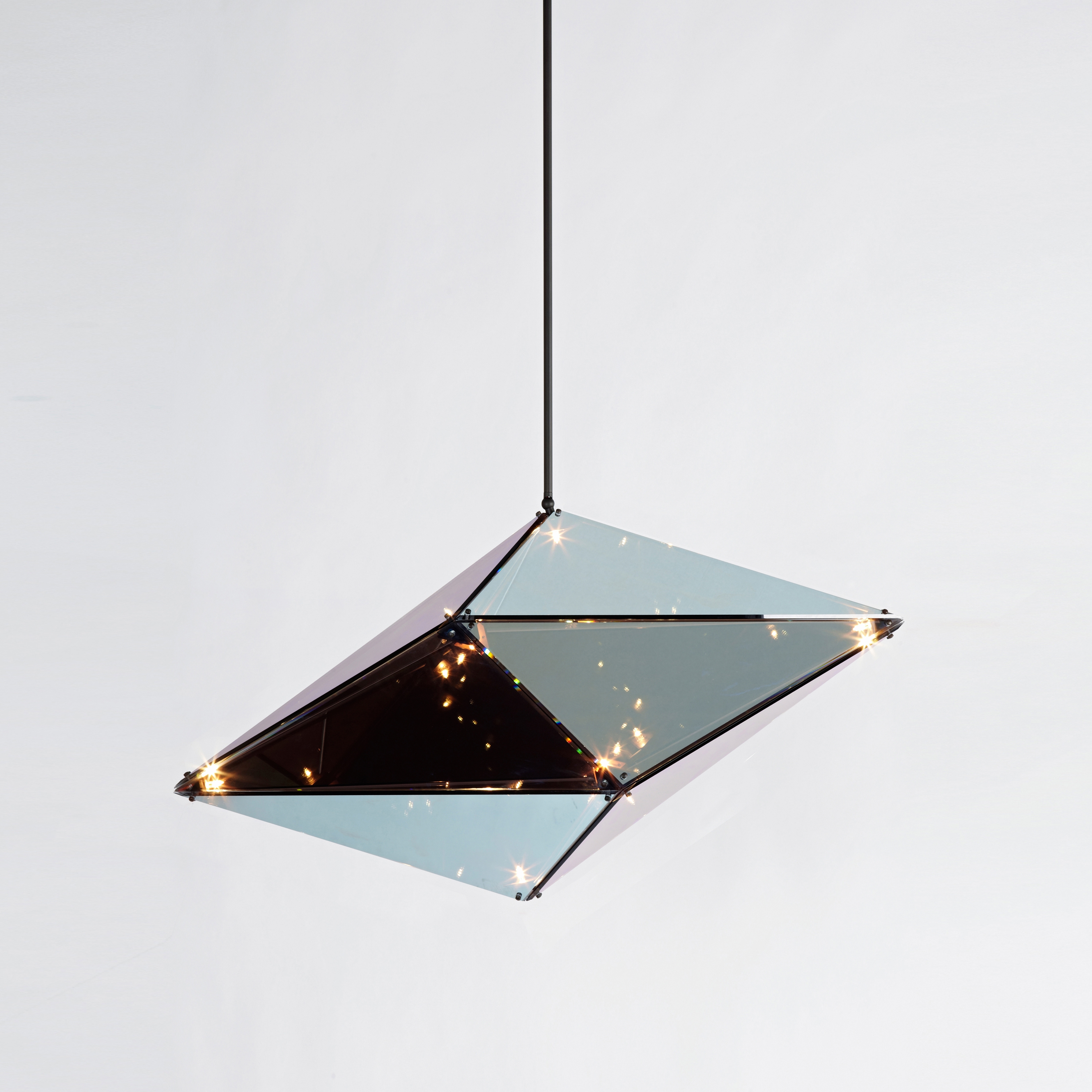 Display product Maxhedron 42 inches - Horizontal (Oil-rubbed bronze/Transparent mirror) from manufacturer Roll & Hill