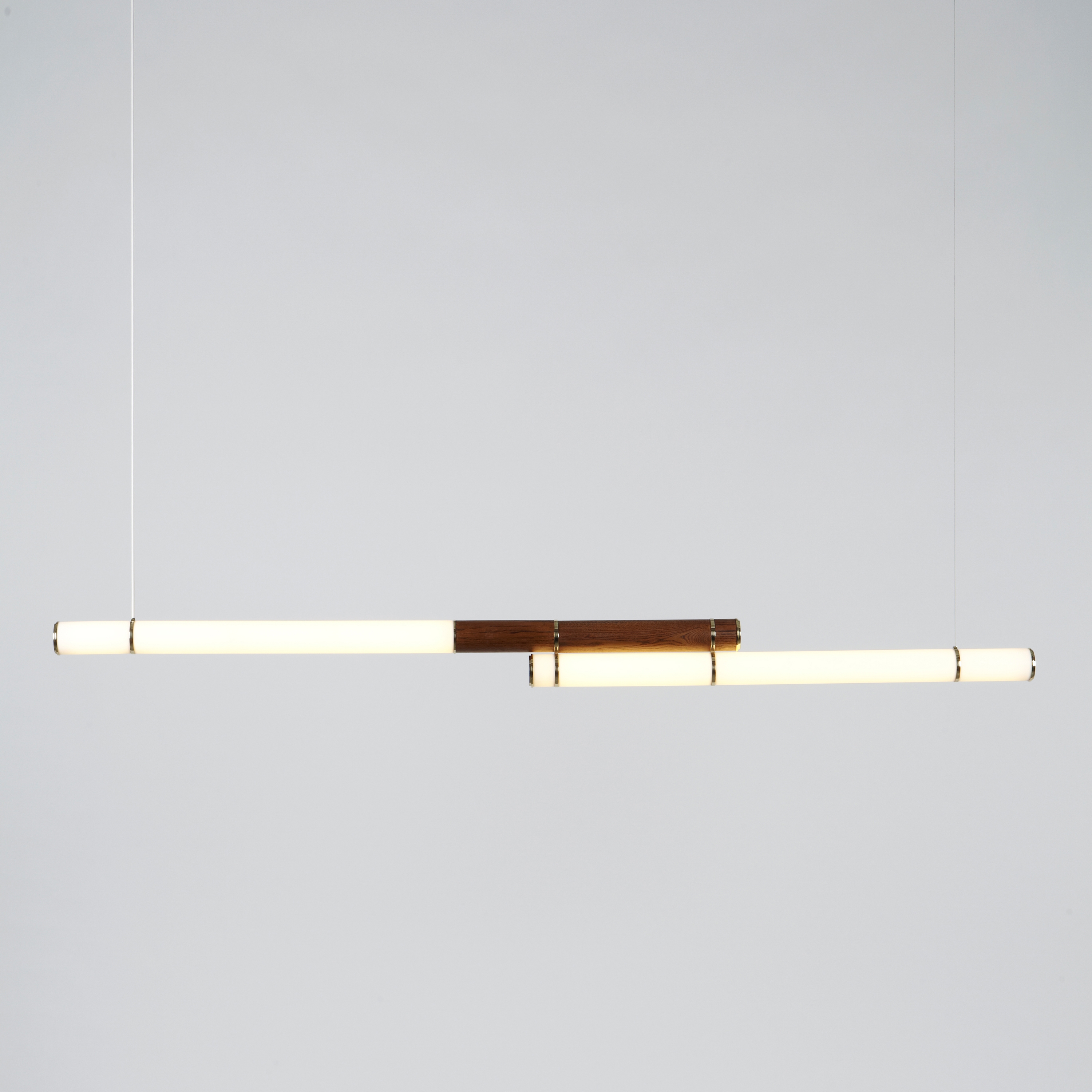 Display product Mini Endless Double - 89 inches (Polished brass/Stained oak) from manufacturer Roll & Hill