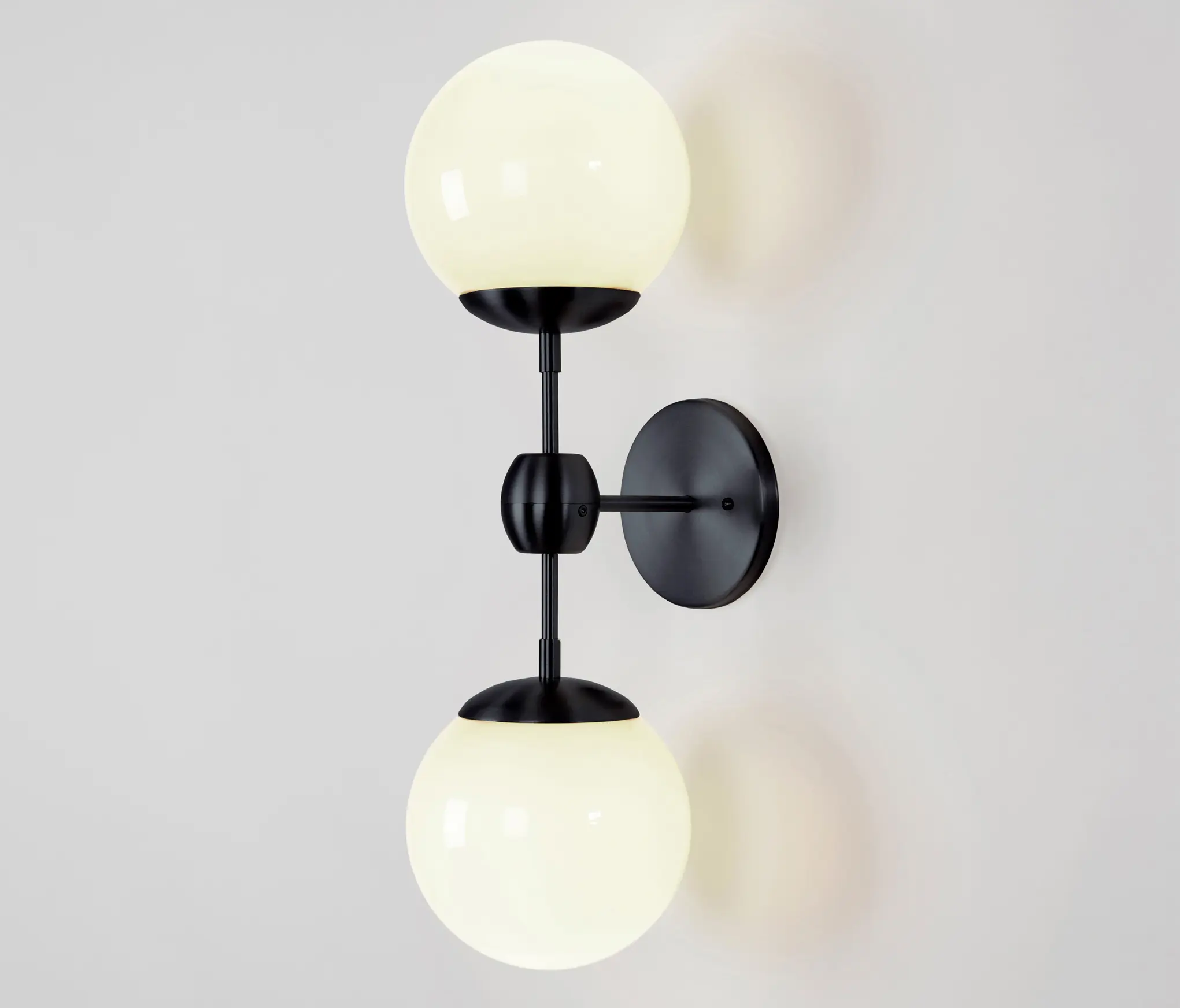 Roll & Hill - Modo Sconce - 2 Globes (Black/Cream)