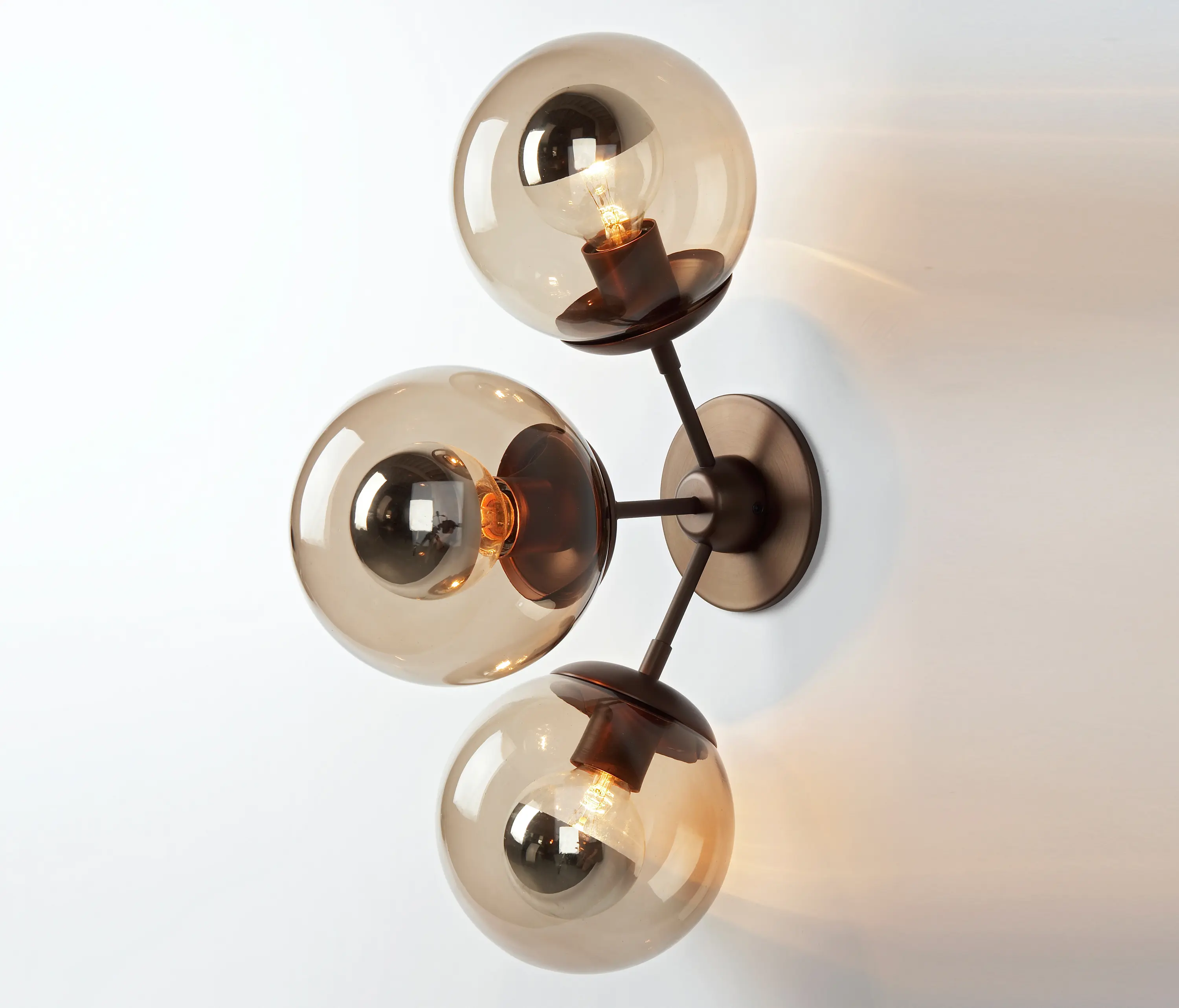 Roll & Hill - Modo Sconce - 3 Globes (Bronze/Smoke)