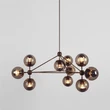 Modo Chandelier - 3 Sided, 10 Globes (Bronze/Smoke)