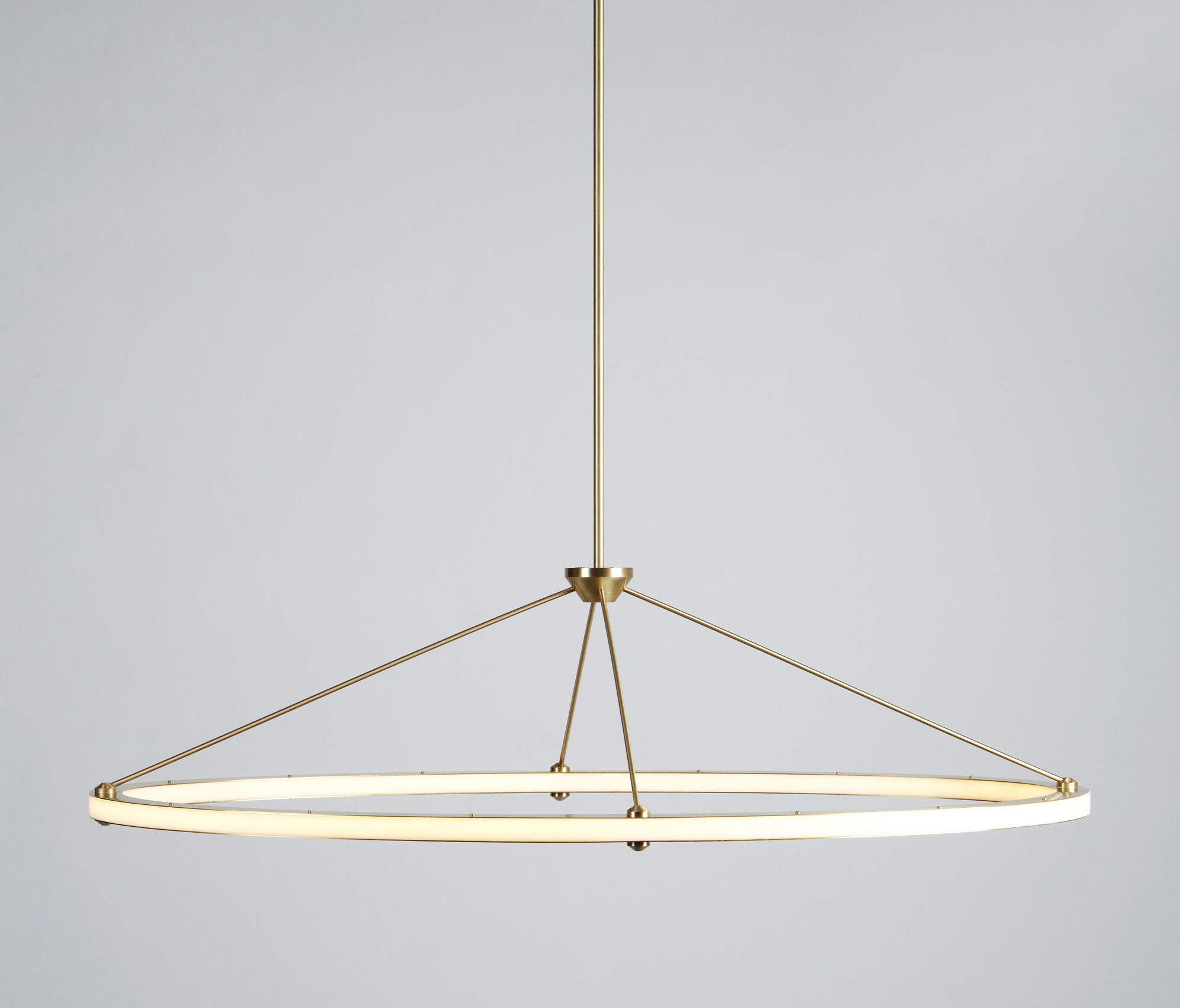 Display product Halo Oval Pendant (Brushed brass) from manufacturer Roll & Hill