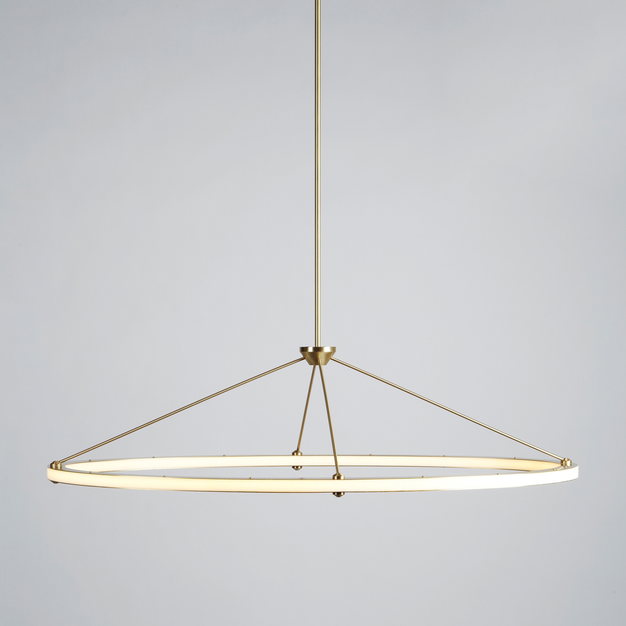 Display product Halo Oval Pendant (Brushed brass) from manufacturer Roll & Hill