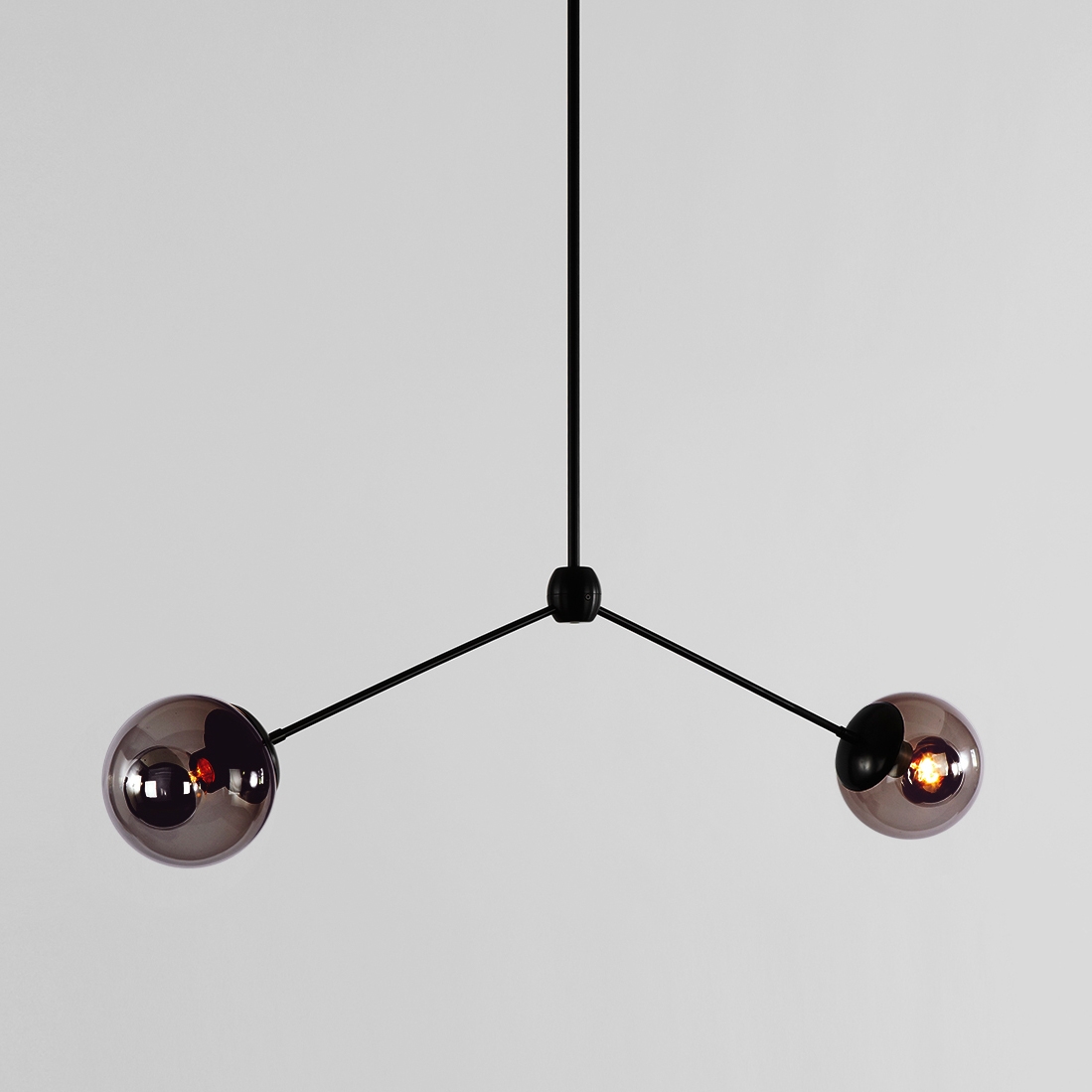 Modo Pendant - 2 Globes (Black/Smoke)