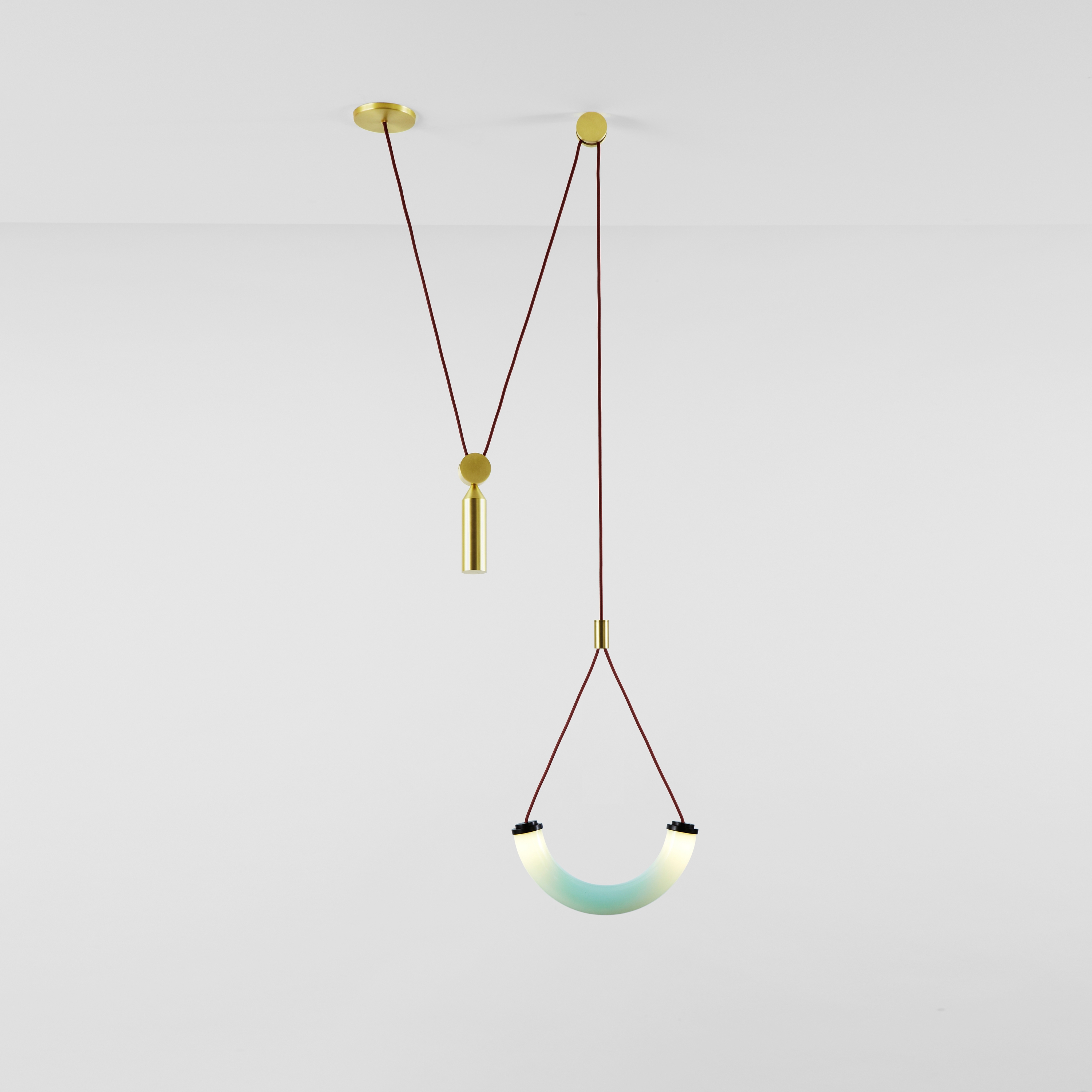 Display product Shape Up Pendant - Arc (Celadon) from manufacturer Roll & Hill