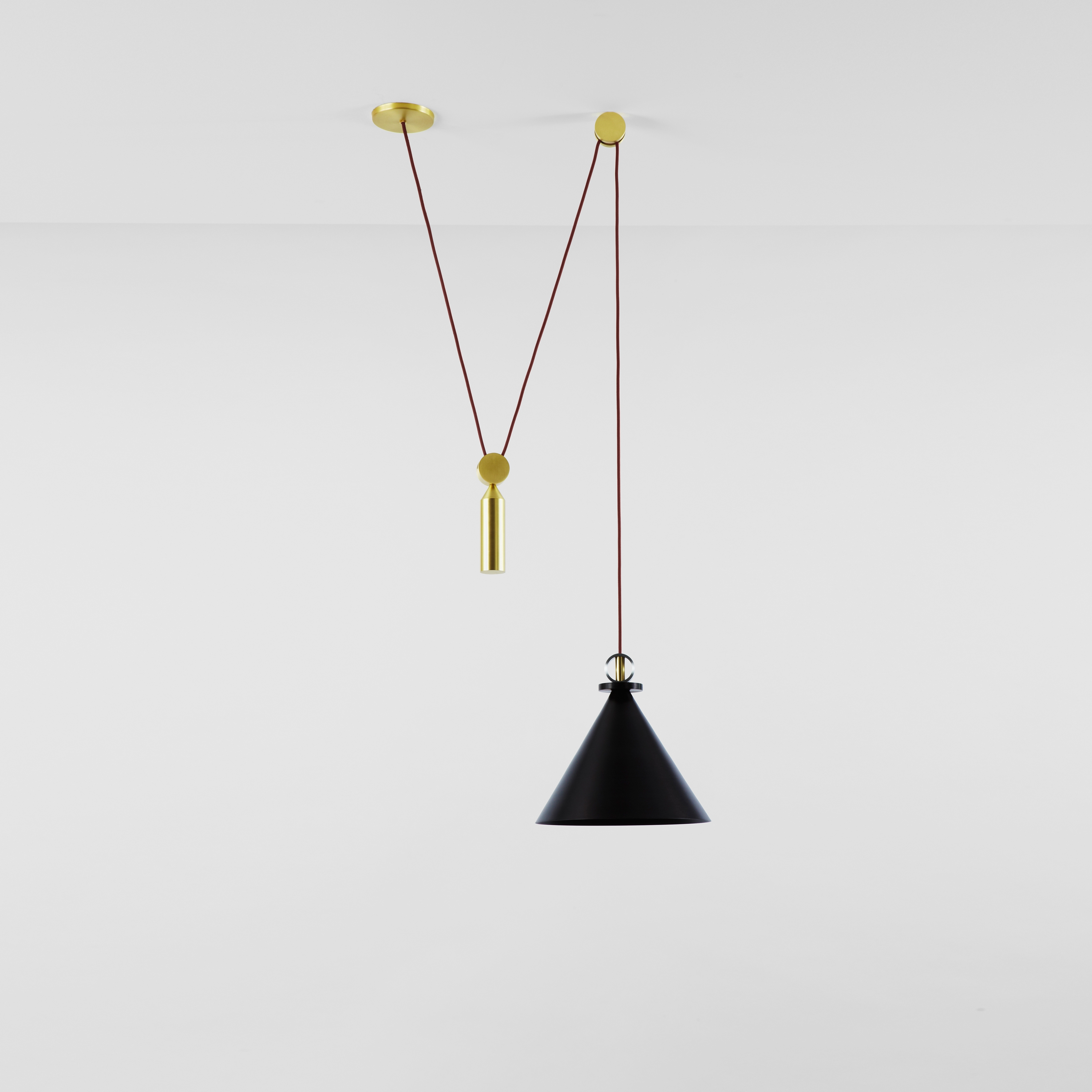Shape Up Pendant - Cone (Blackened steel)