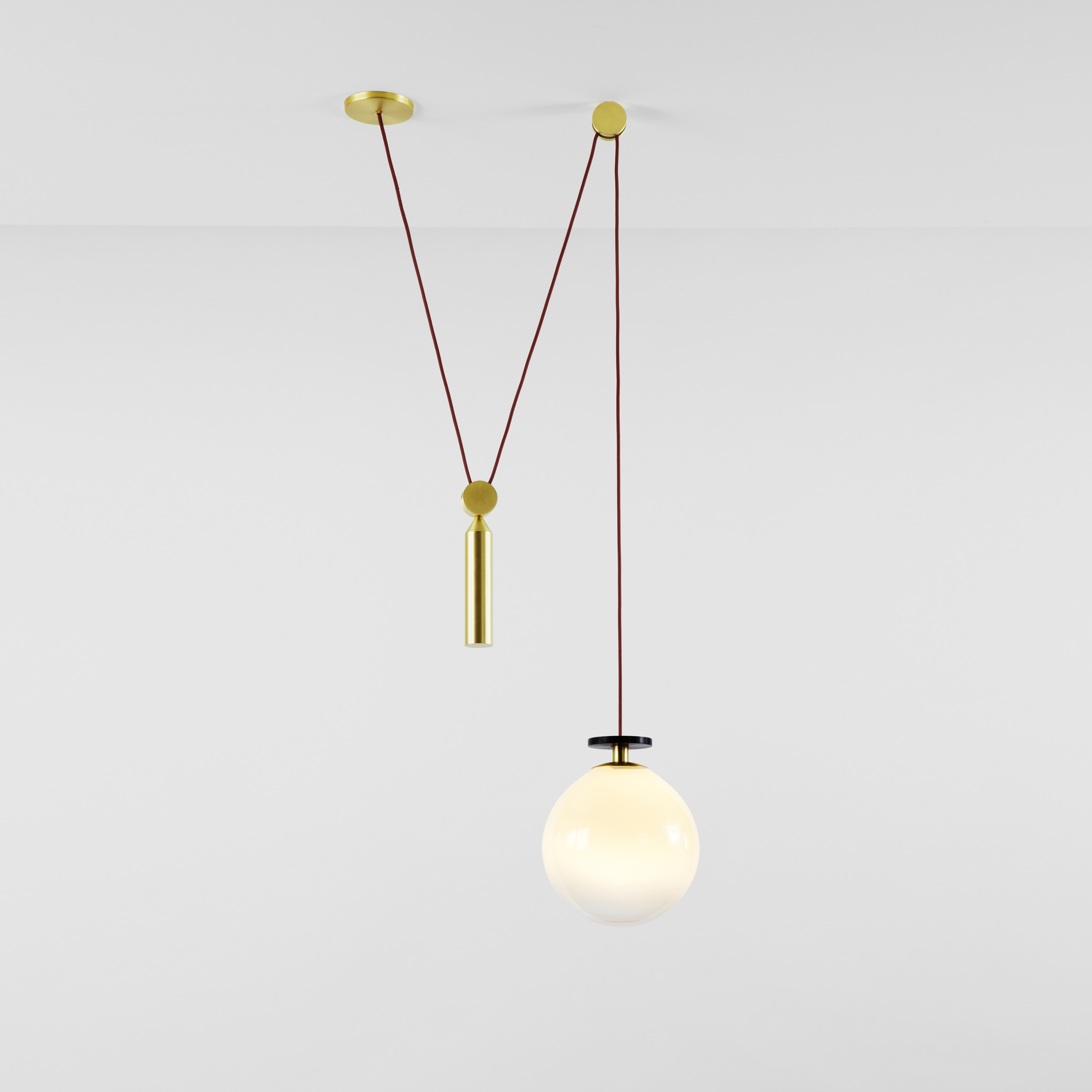 Display product Shape Up Pendant - Globe (Grey fog) from manufacturer Roll & Hill
