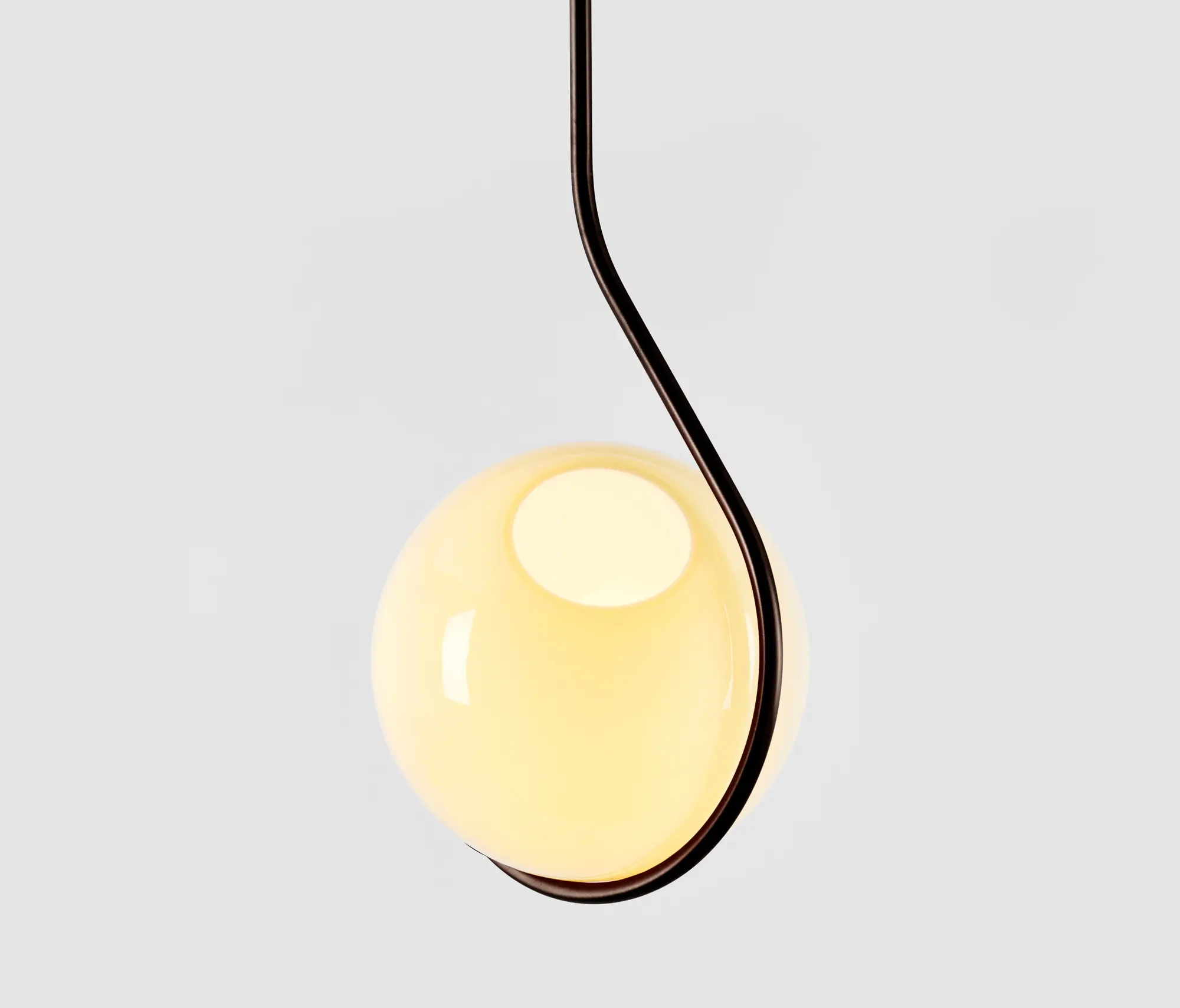 Roll & Hill - Fiddlehead Pendant (Bronze/Cream)