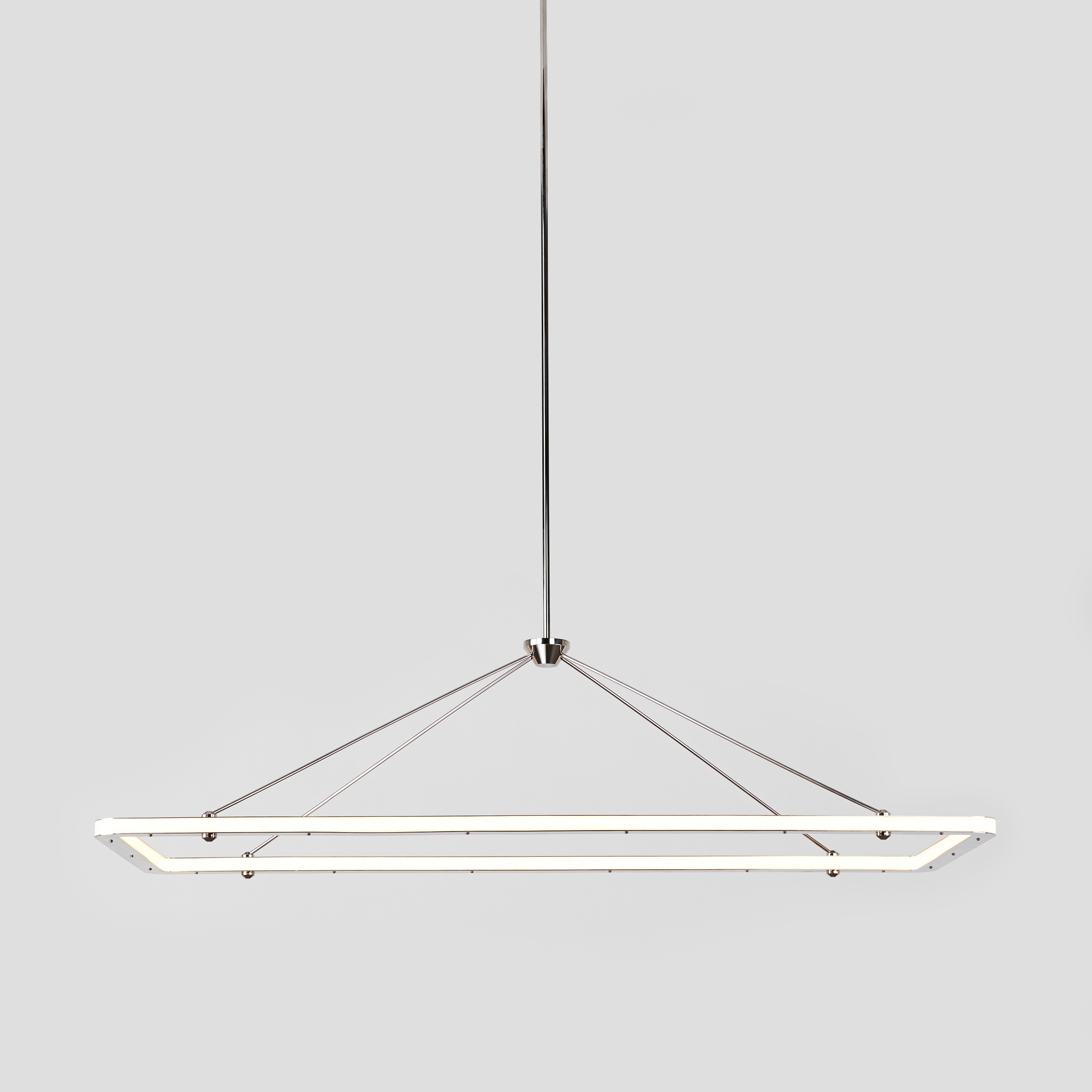 Halo Rectangle Pendant (Polished nickel)