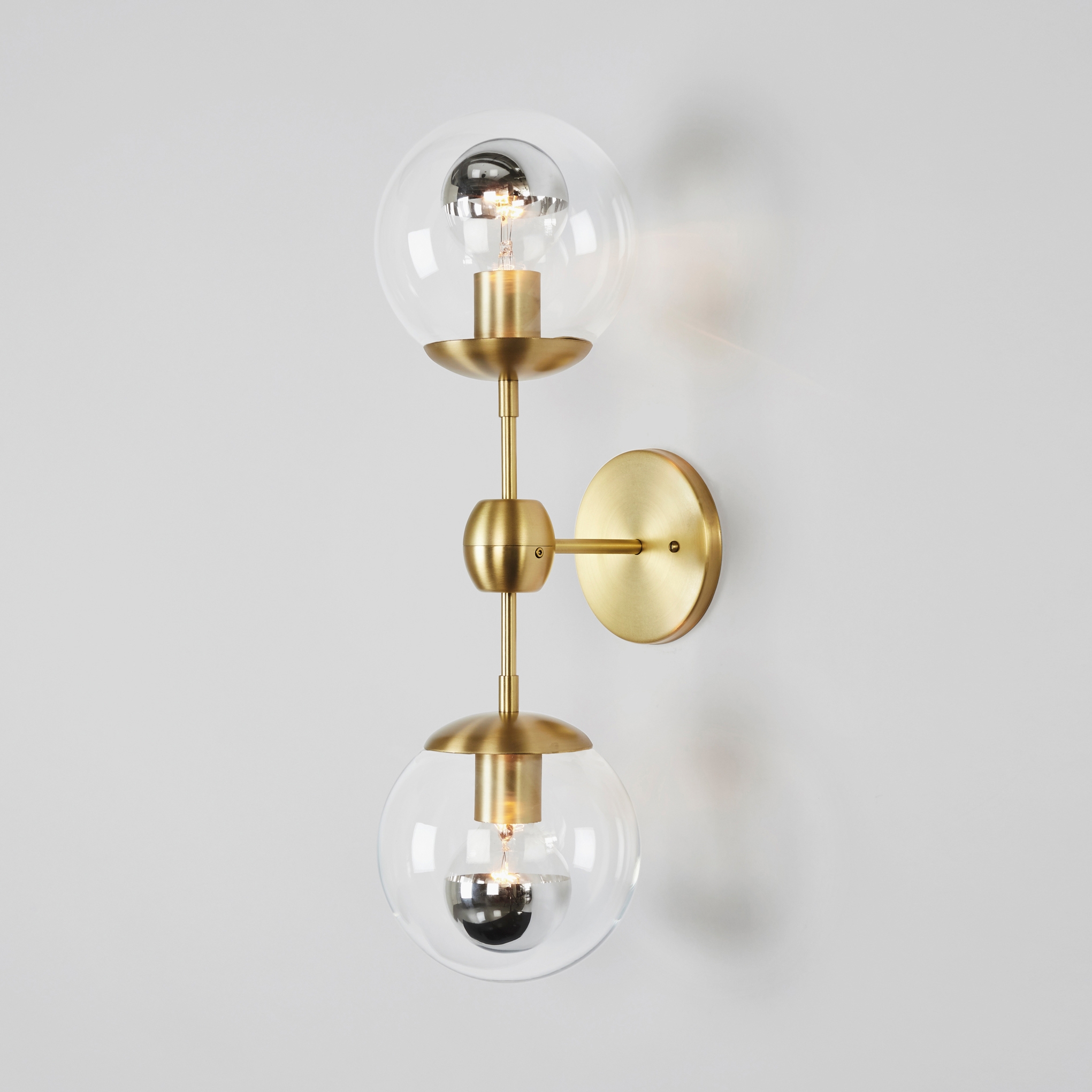 Modo Sconce - 2 Globes (Brass/Clear)