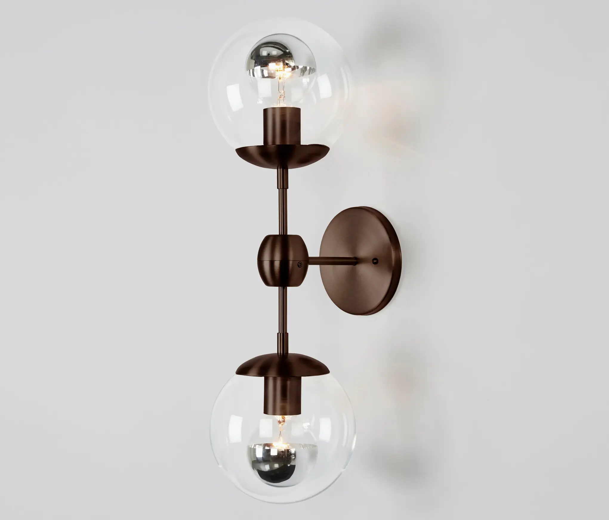 Roll & Hill - Modo Sconce - 2 Globes (Bronze/Clear)