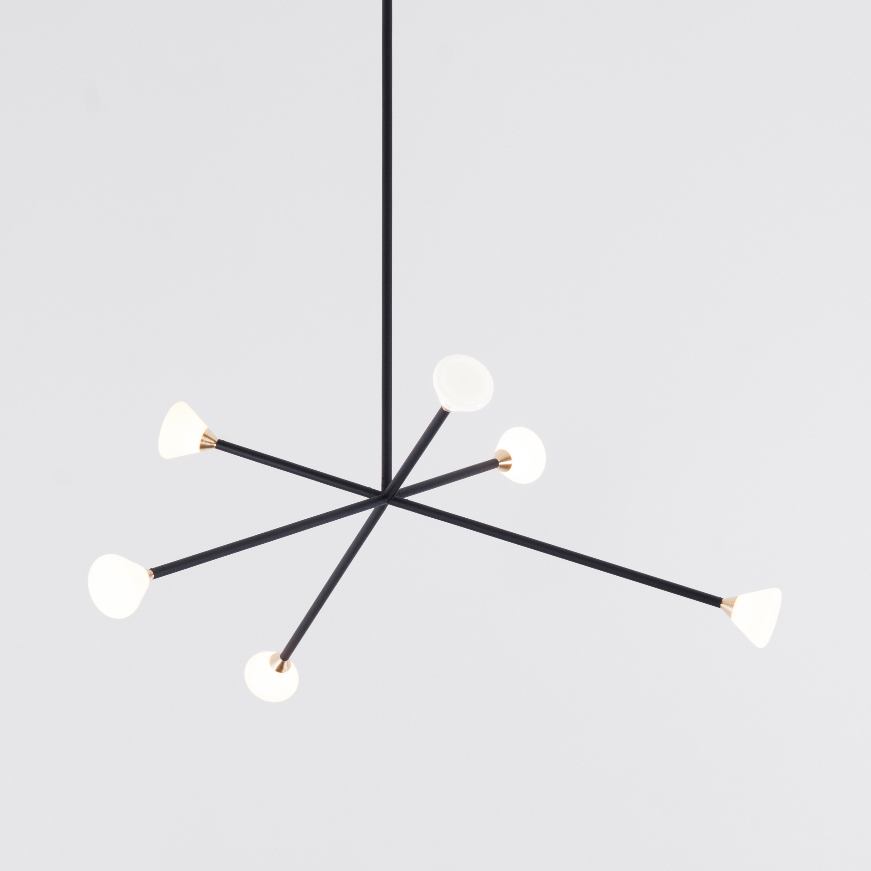 Nova Chandelier 6 Lights (Matte black/Brushed brass)
