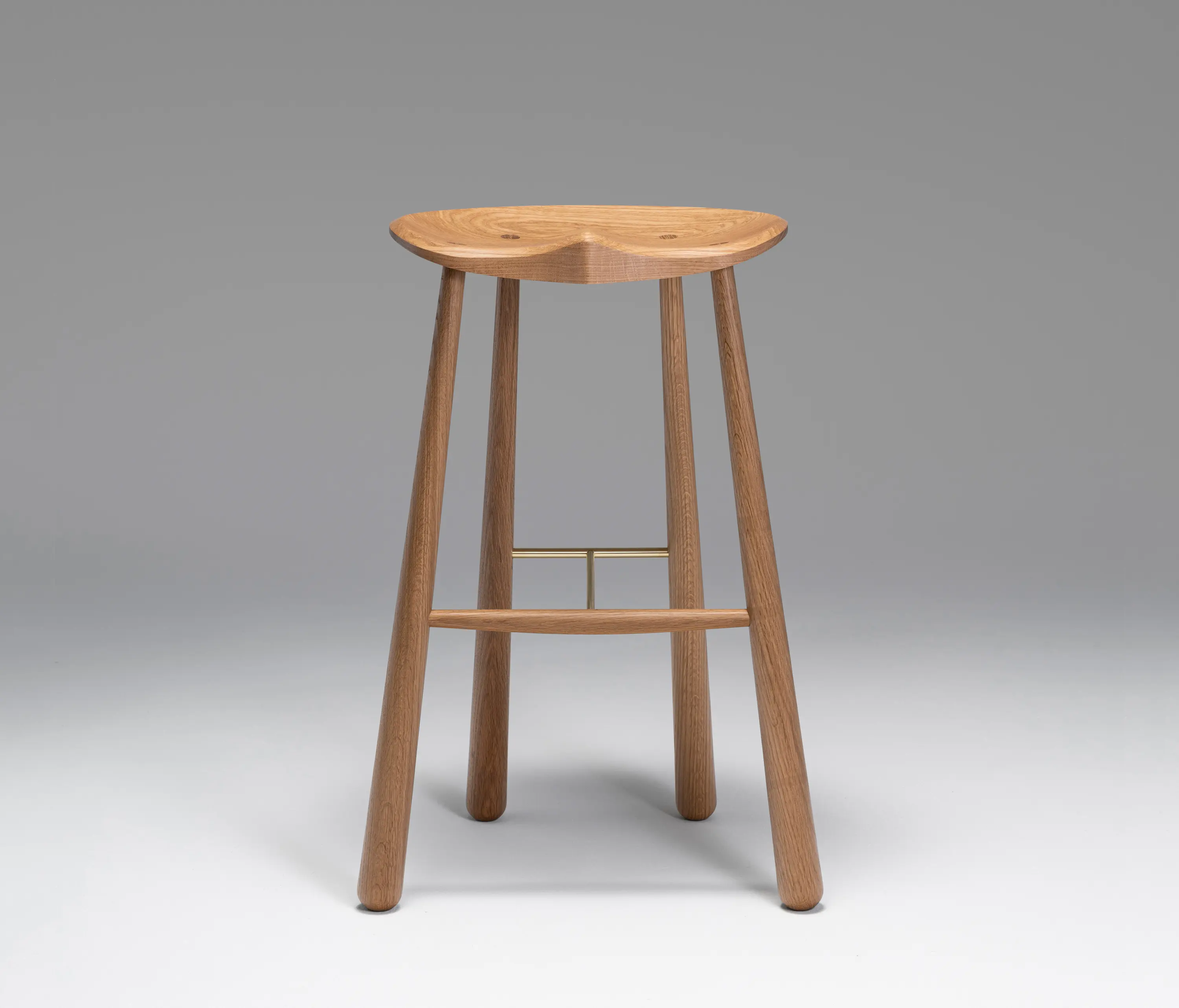 Roll & Hill - Taper Bar Stool (White Oak)