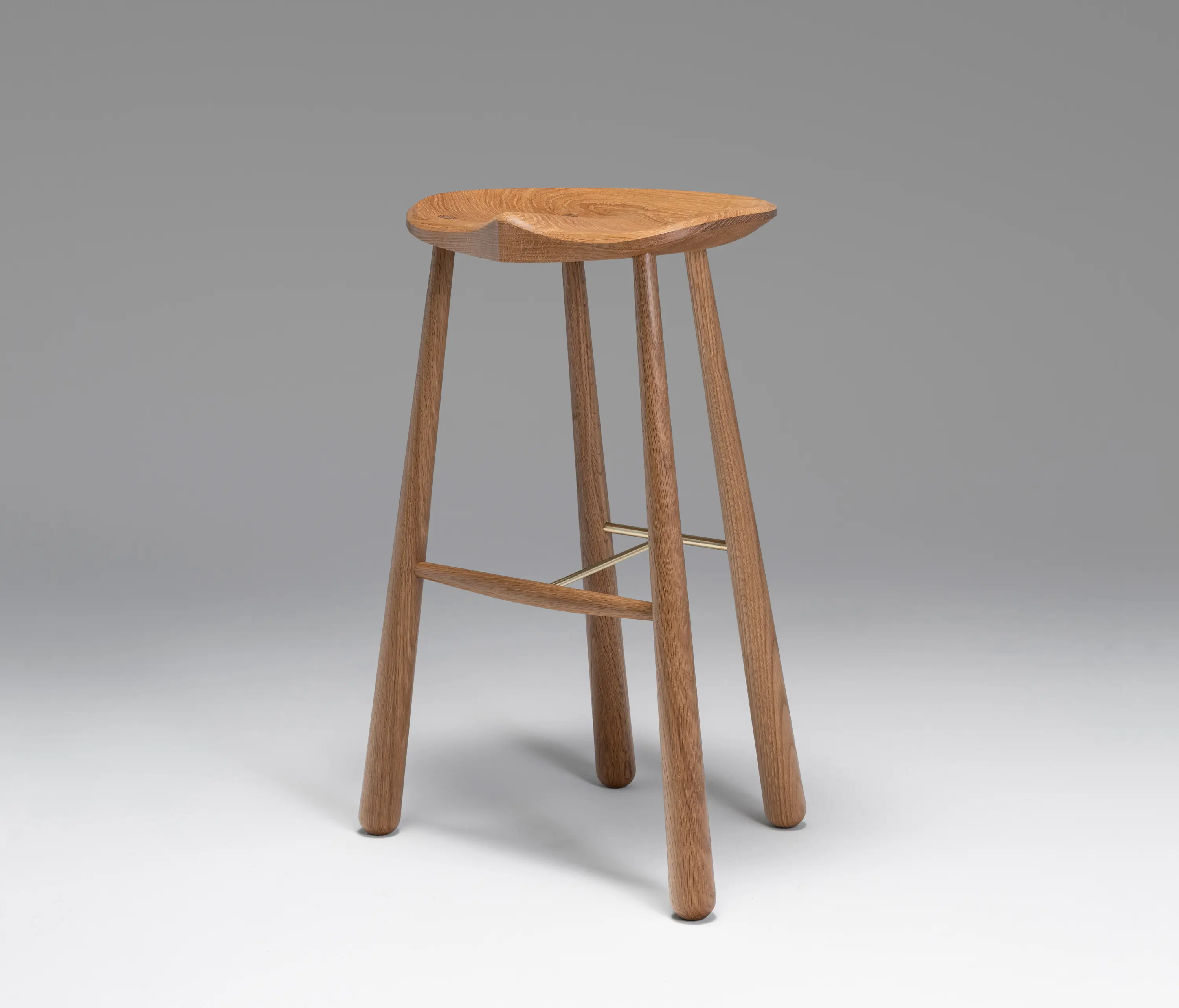 Roll & Hill - Taper Bar Stool (White Oak)