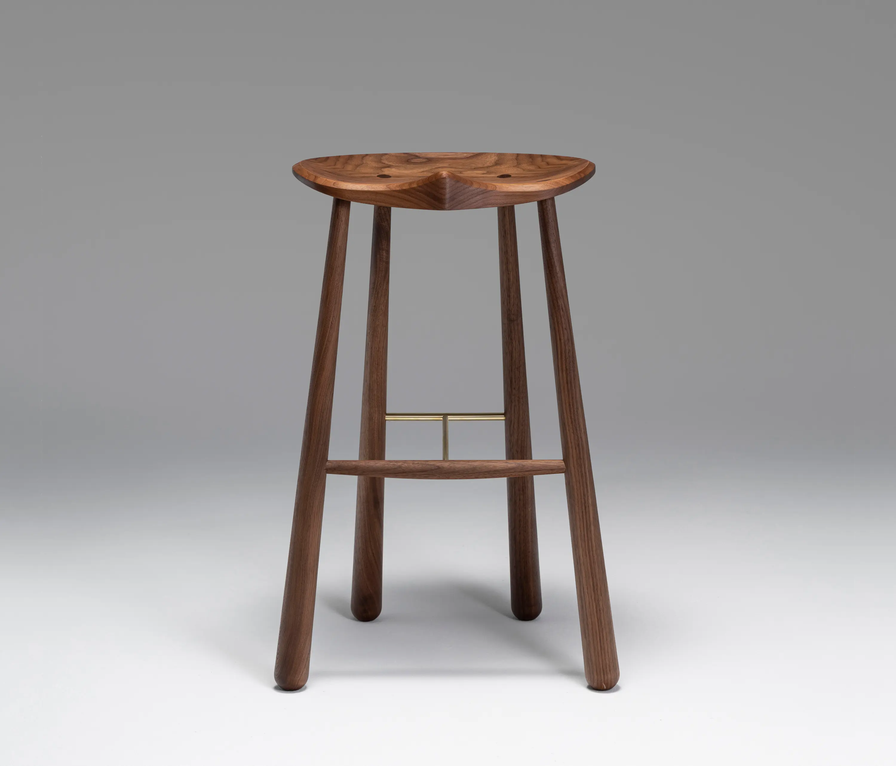 Roll & Hill - Taper Bar Stool (Black Walnut)
