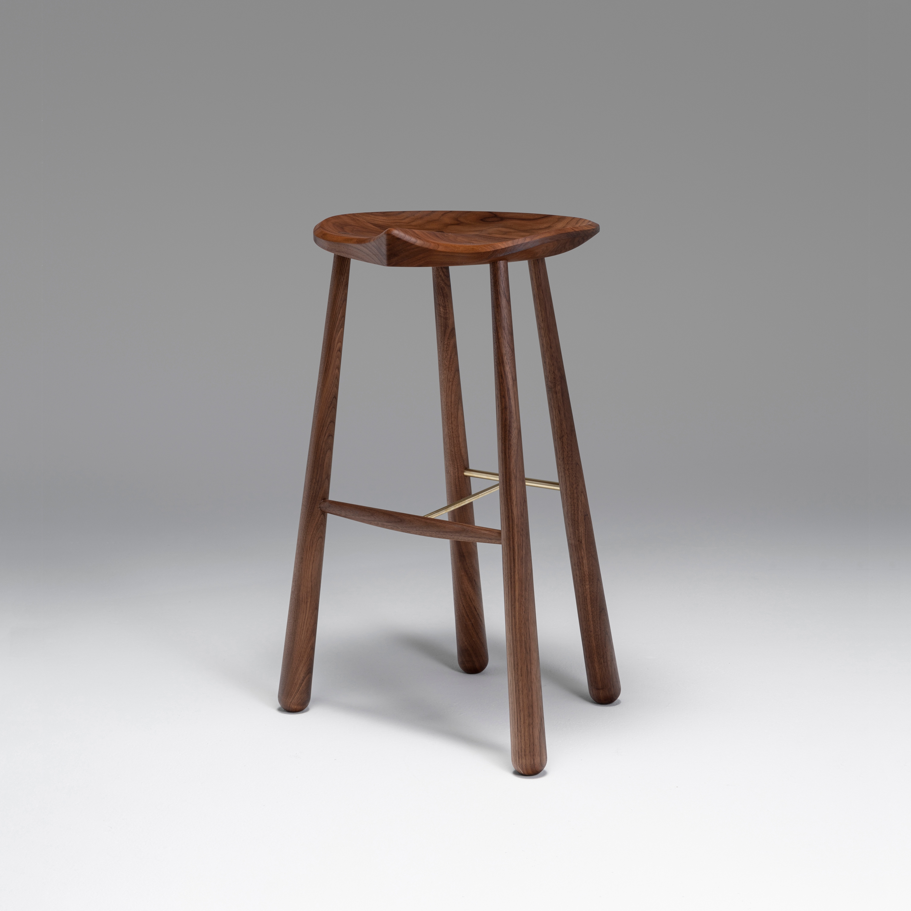 Display product Taper Bar Stool (Black Walnut) from manufacturer Roll & Hill