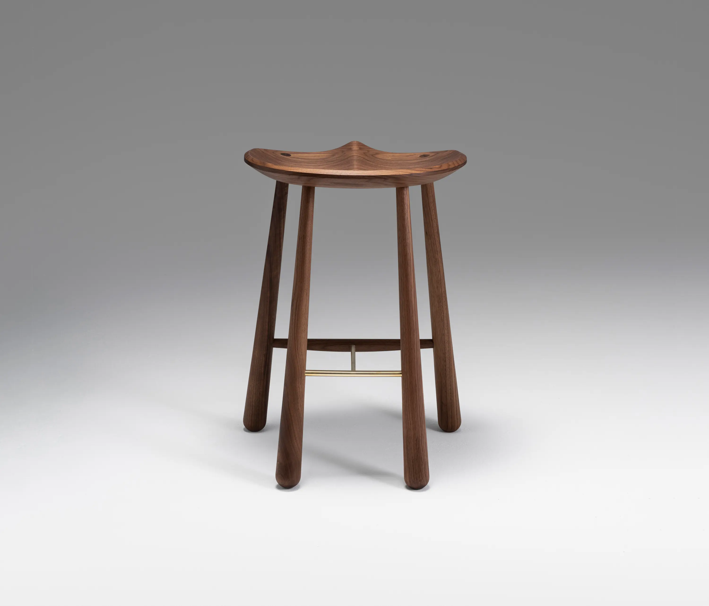 Roll & Hill - Taper Counter Stool (Black Walnut)