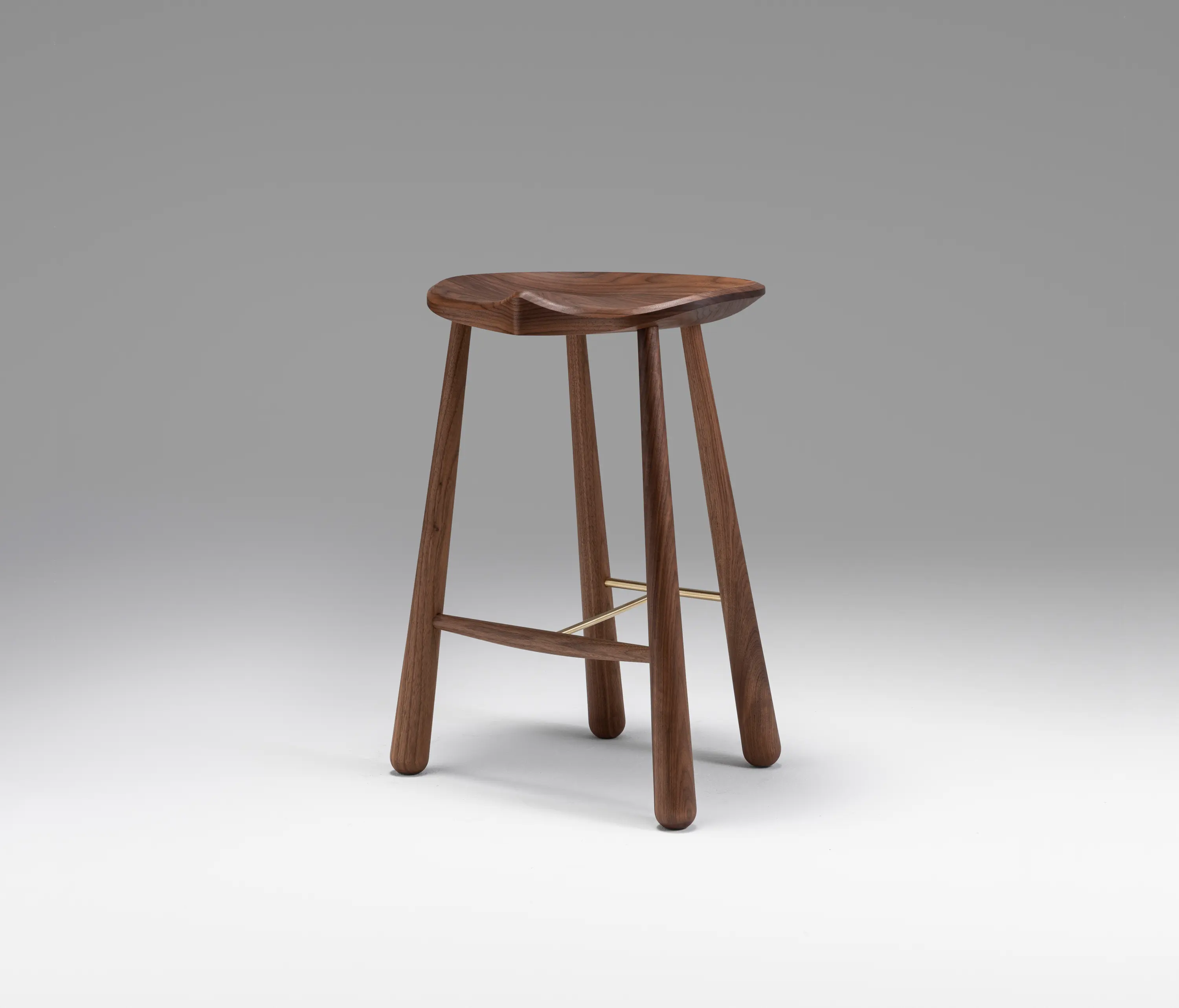 Roll & Hill - Taper Counter Stool (Black Walnut)