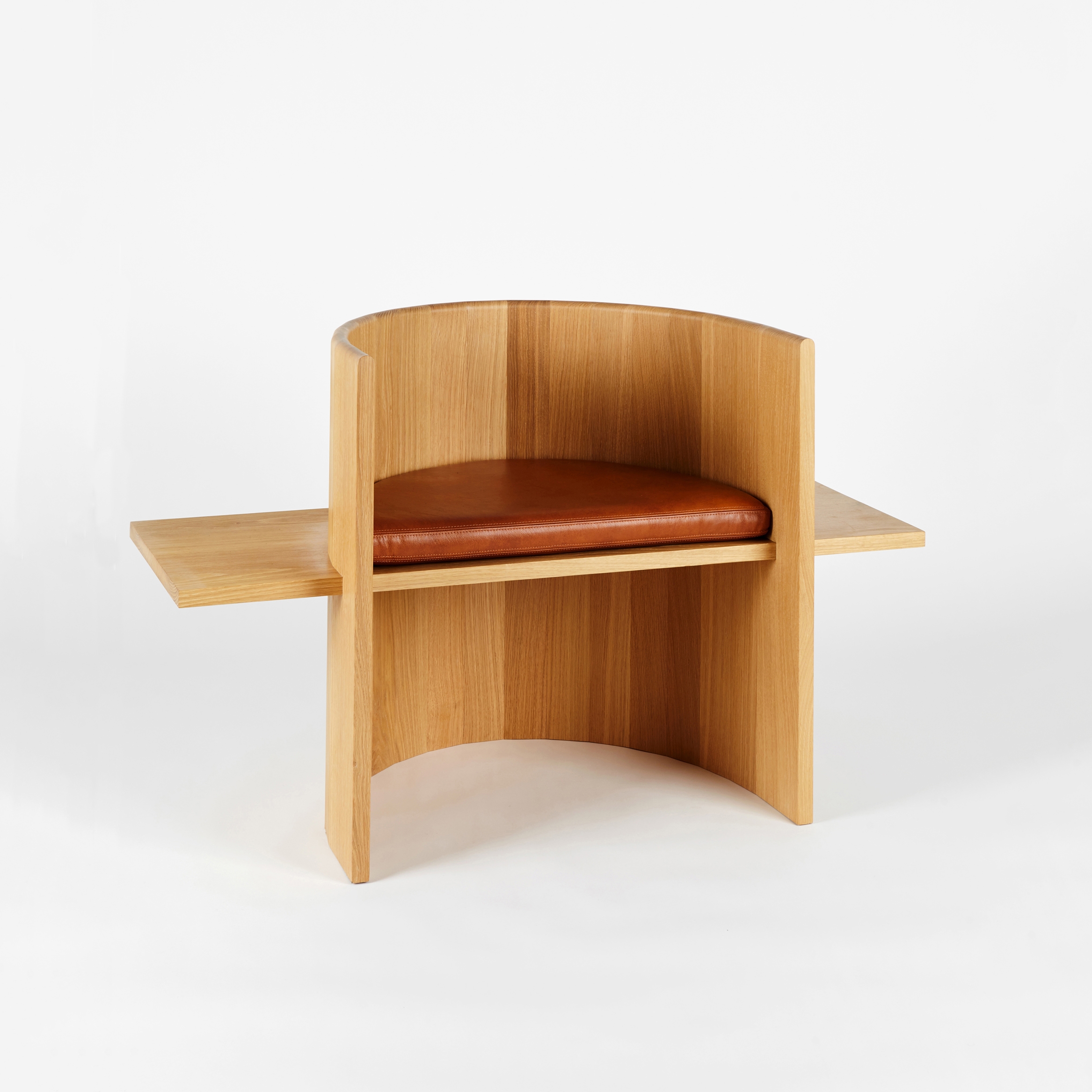 Sit, Set Chair (Hard Maple, Caramel Leather)