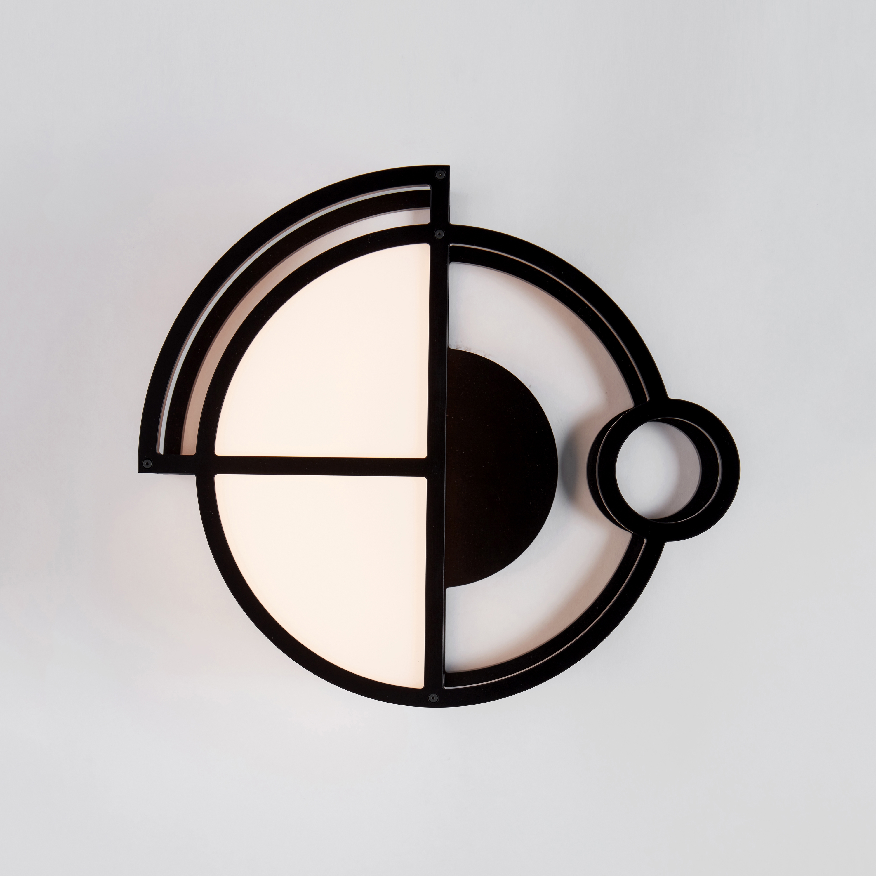 Display product Moonrise Sconce 01 (Matte Black) from manufacturer Roll & Hill