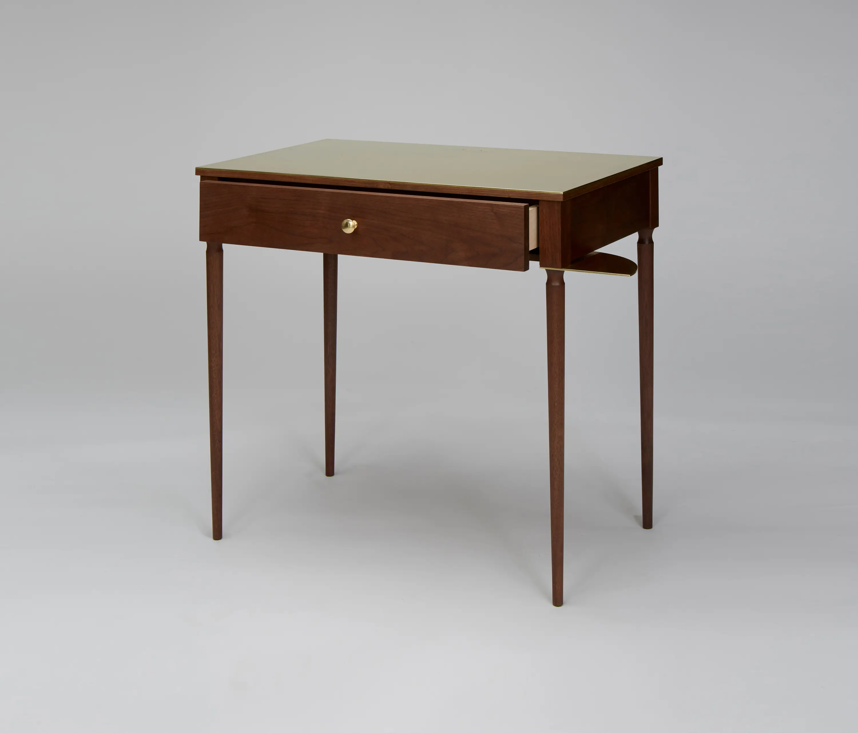 Roll & Hill - The Cain Nightstand (Black Walnut/Brass)