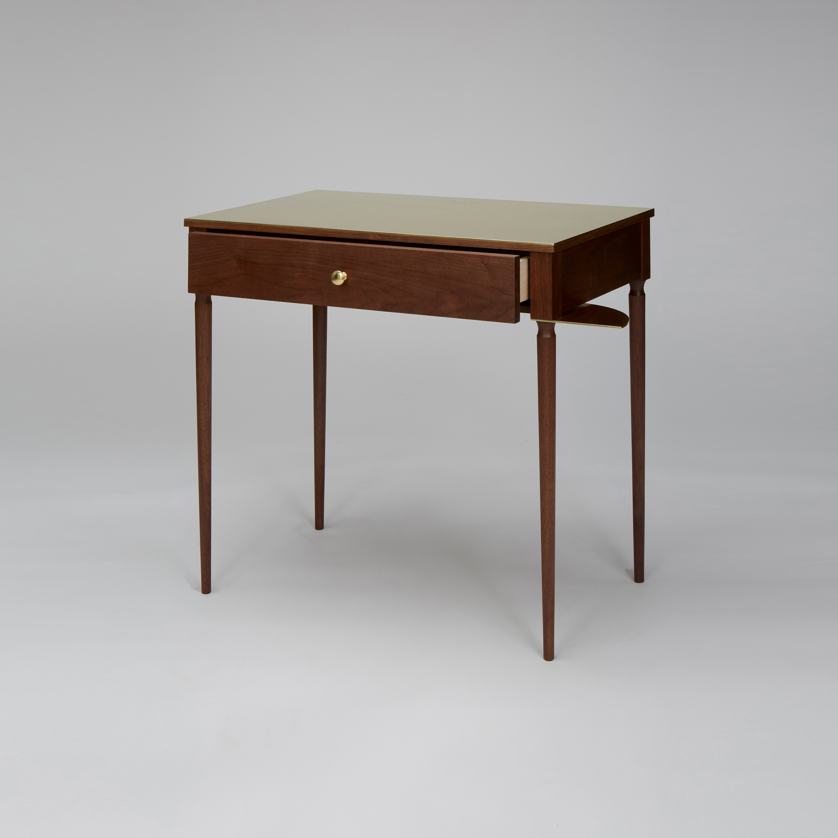 The Cain Nightstand (Black Walnut/Brass)
